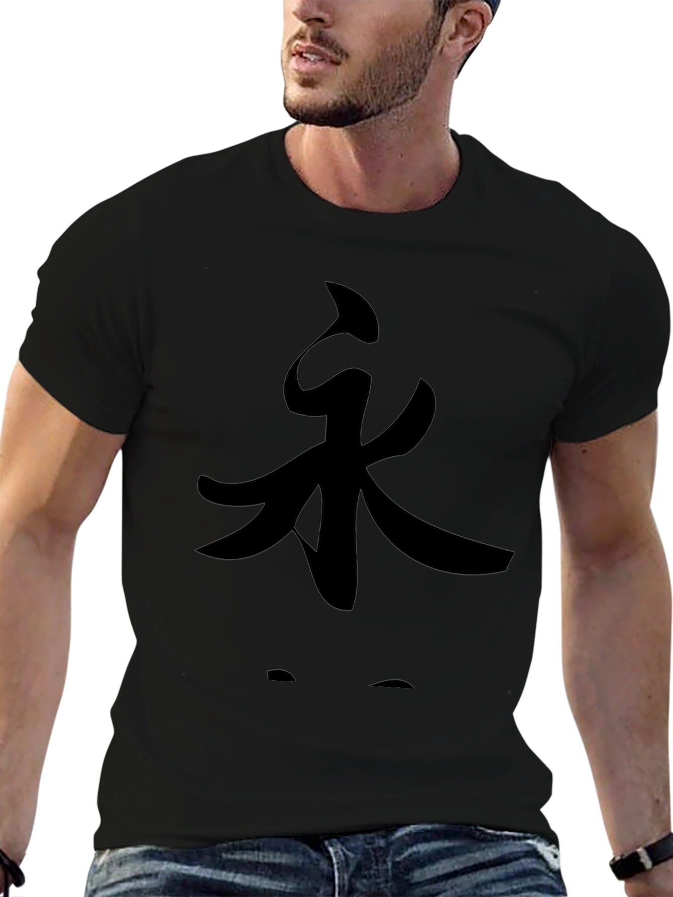 Black T-Shirt with Chinese Symbol