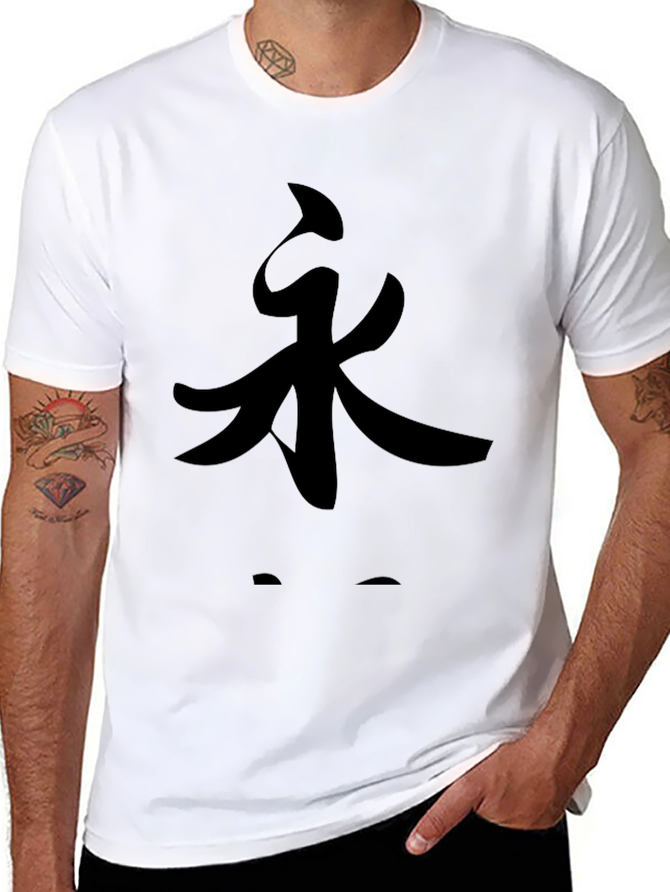 Black T-Shirt with Chinese Symbol