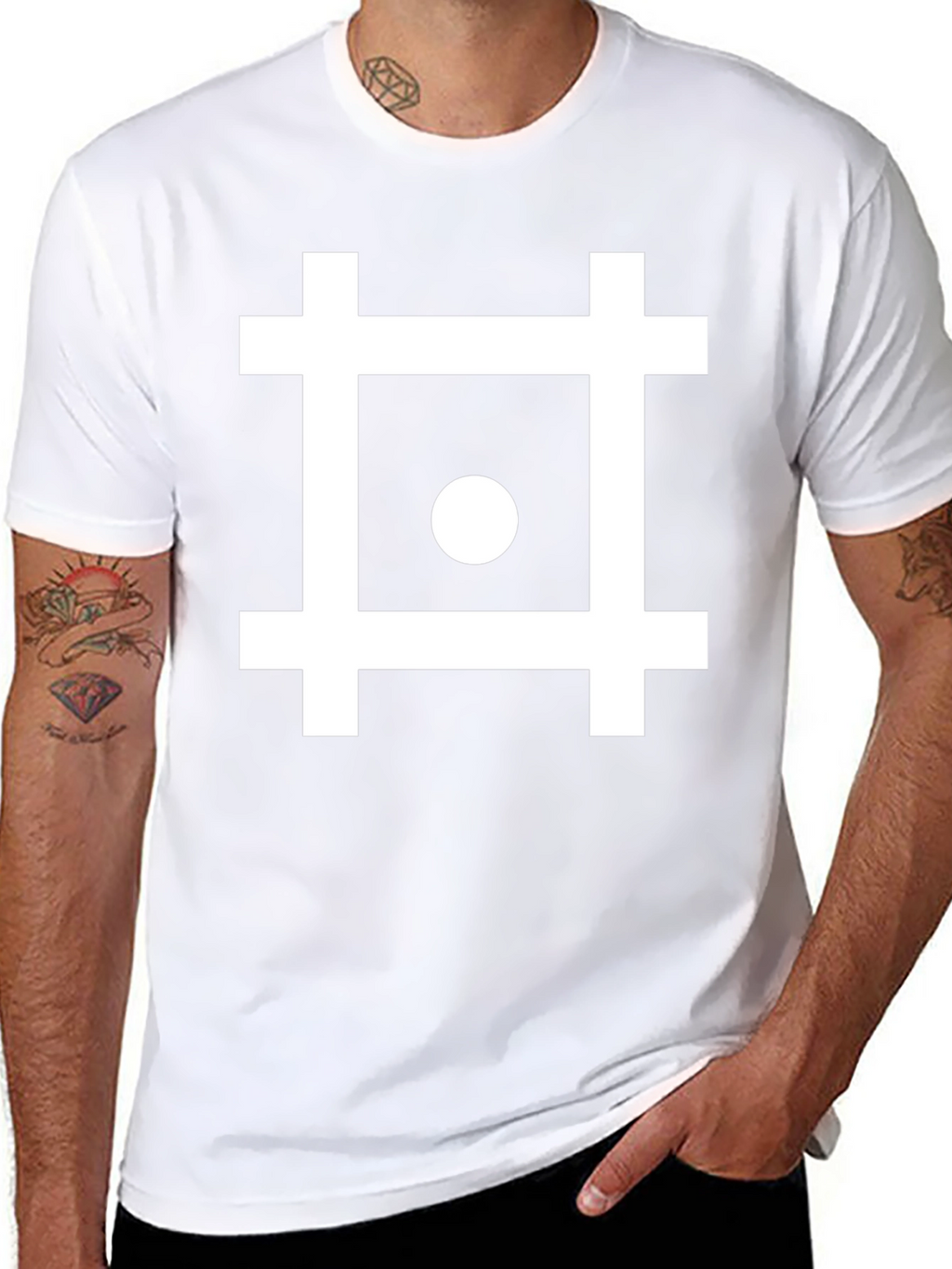 Geometric Symbol Black T-Shirt