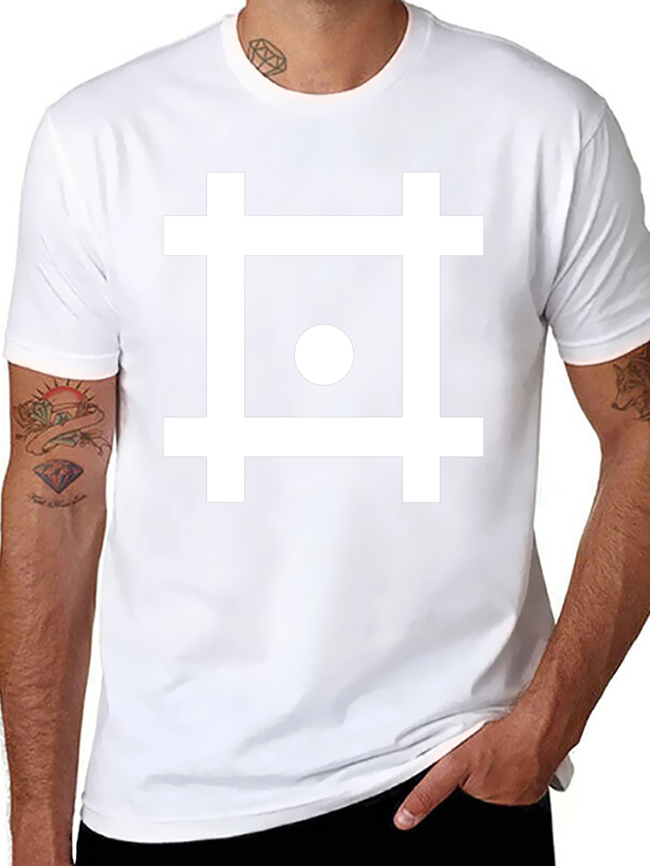 Geometric Symbol Black T-Shirt