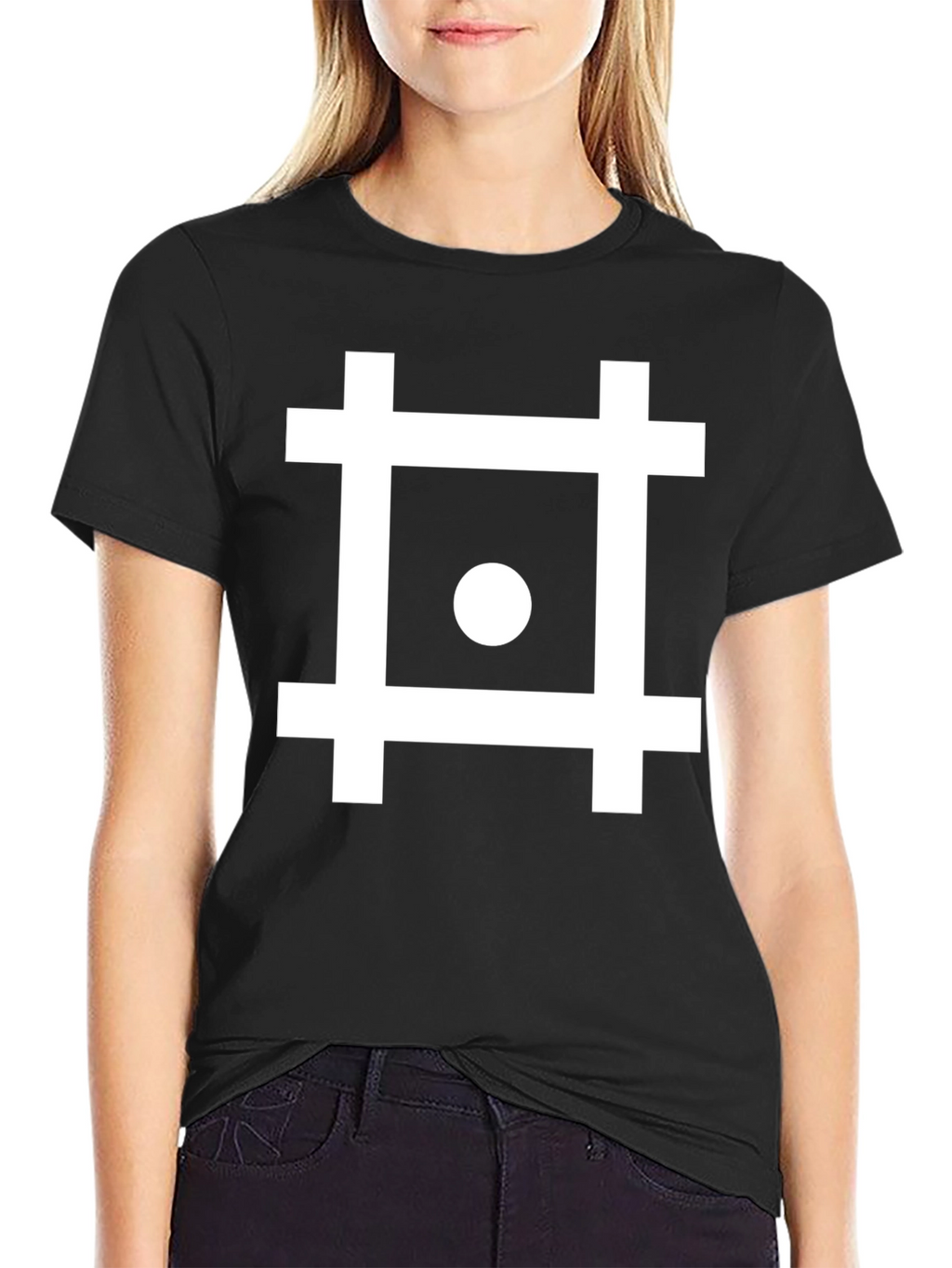 Geometric Symbol Black T-Shirt