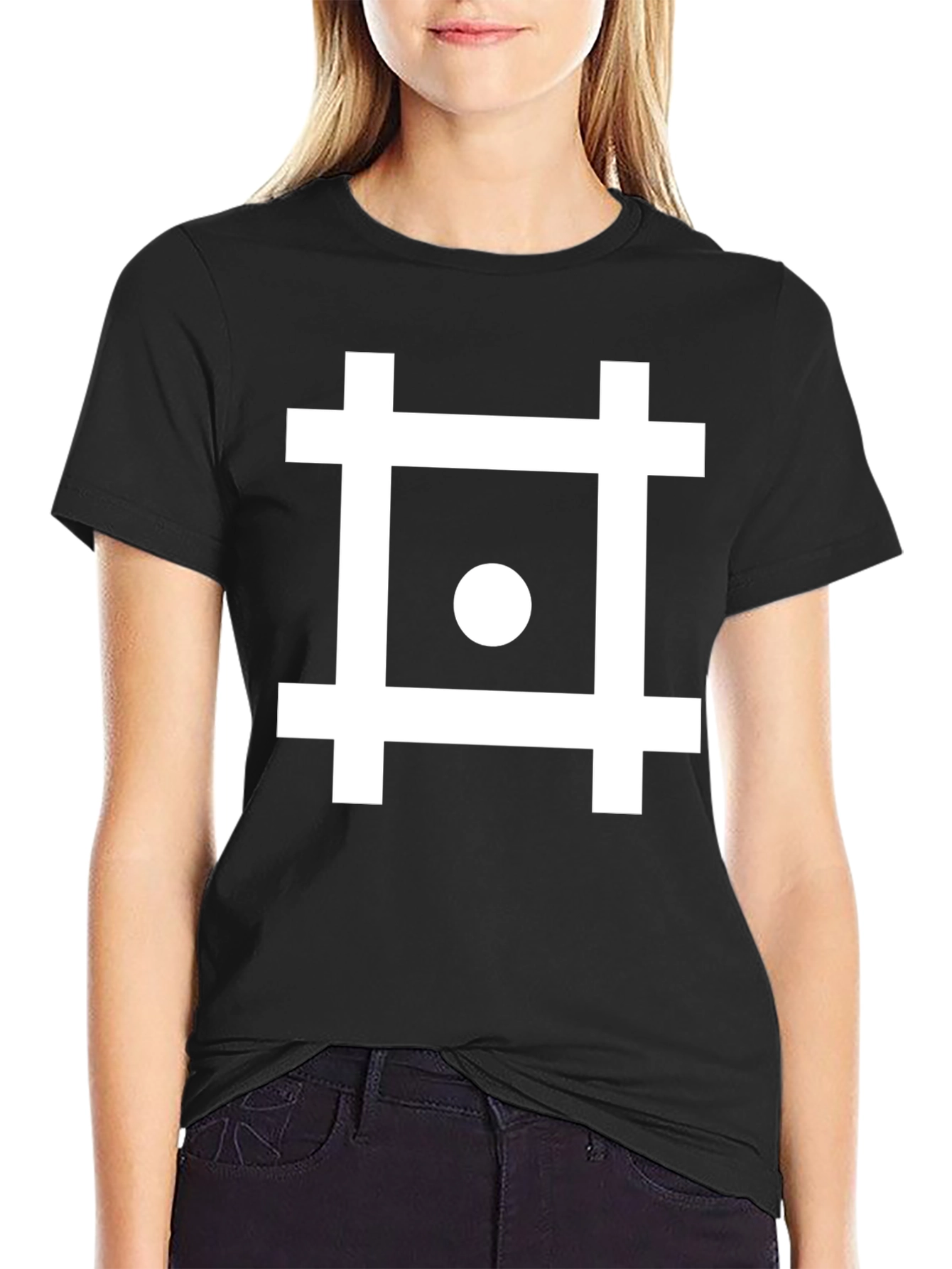 Geometric Symbol Black T-Shirt