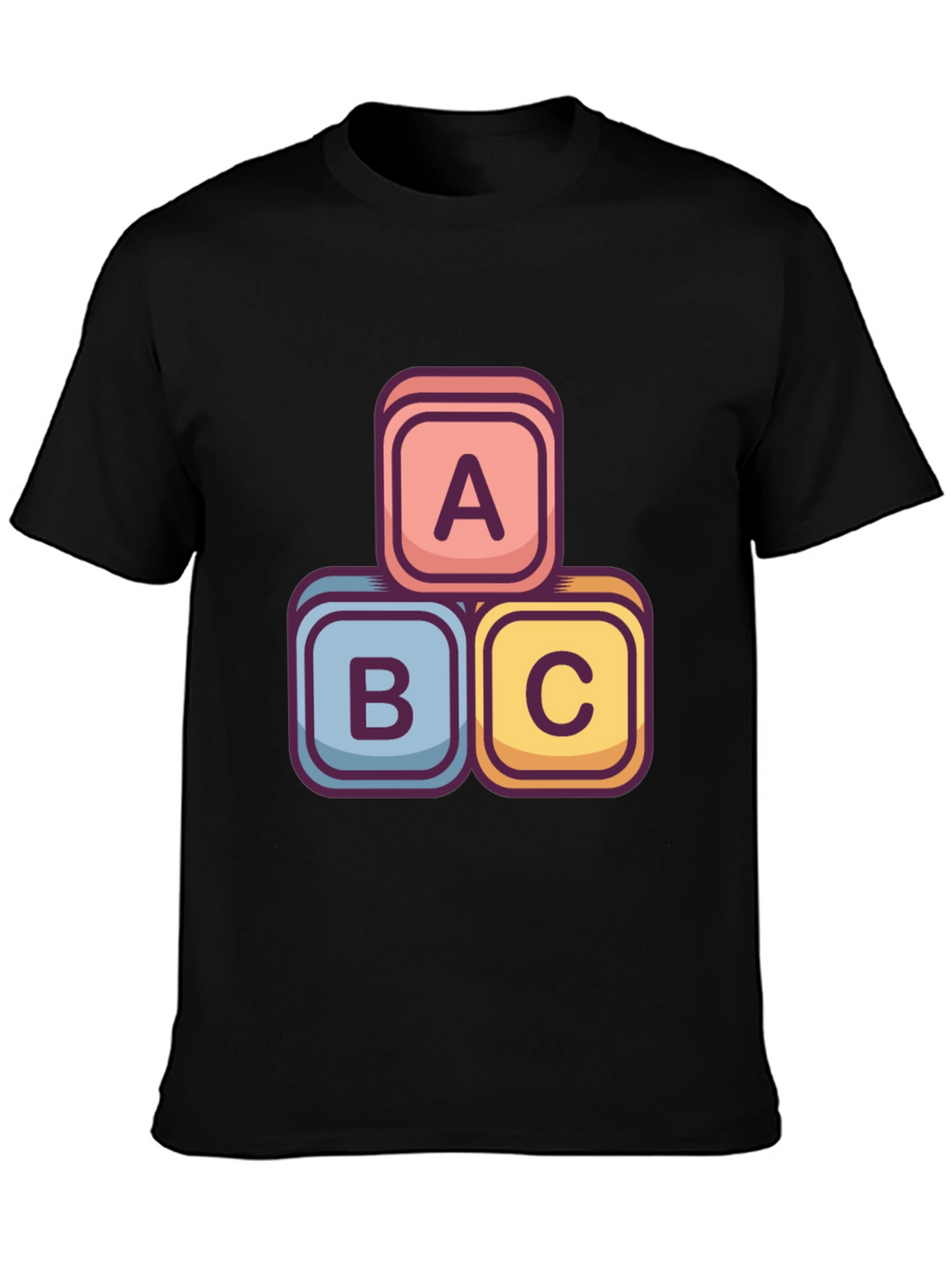 ABC Blocks Graphic Tee - Stylish Cotton Blend