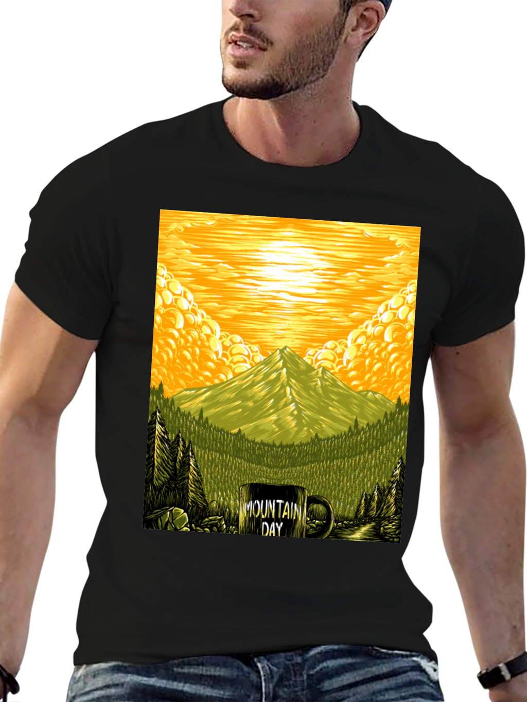 Mountain Day Graphic Tee - Nature Lover T-Shirt