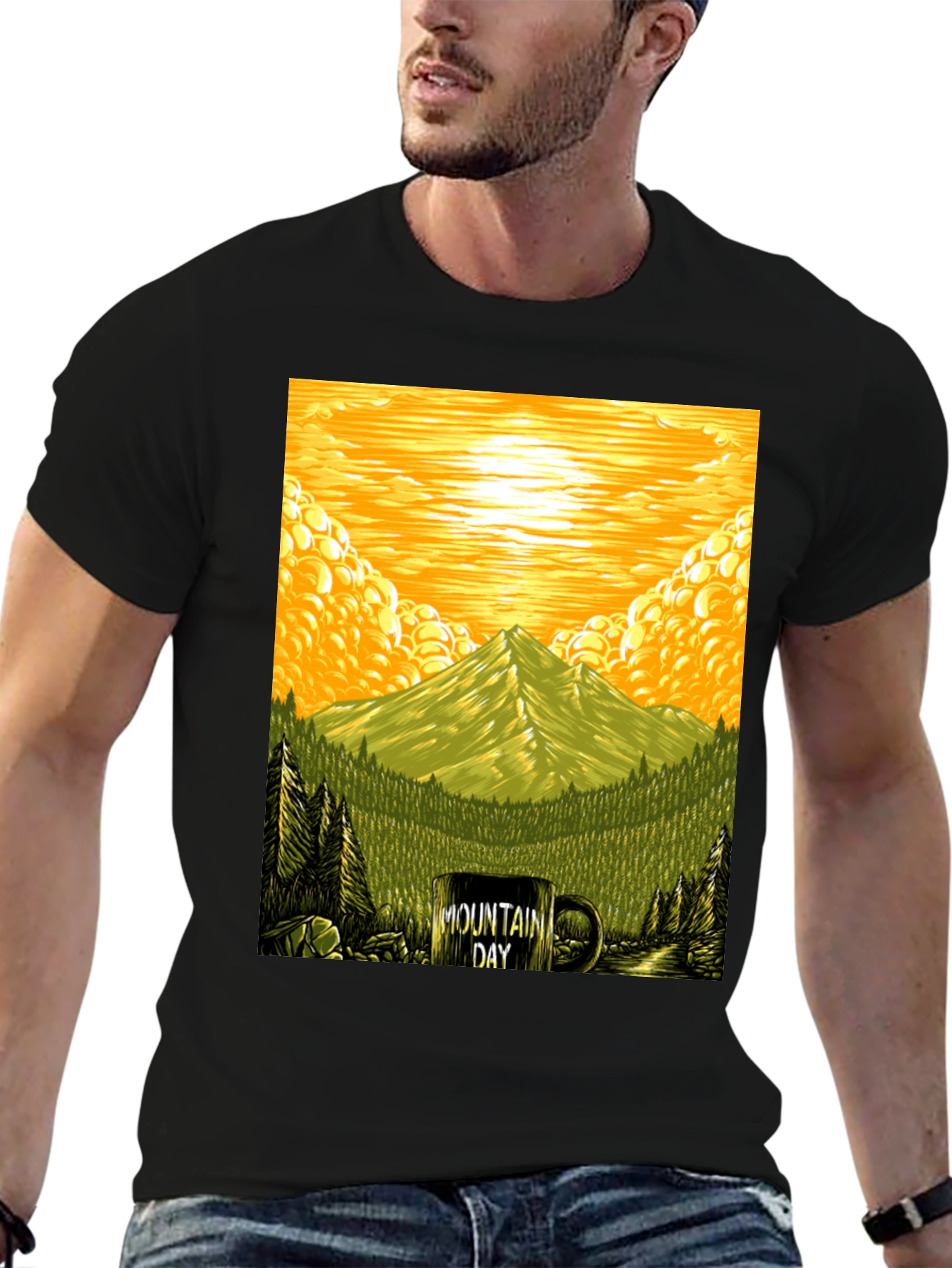 Mountain Day Graphic Tee - Nature Lover T-Shirt