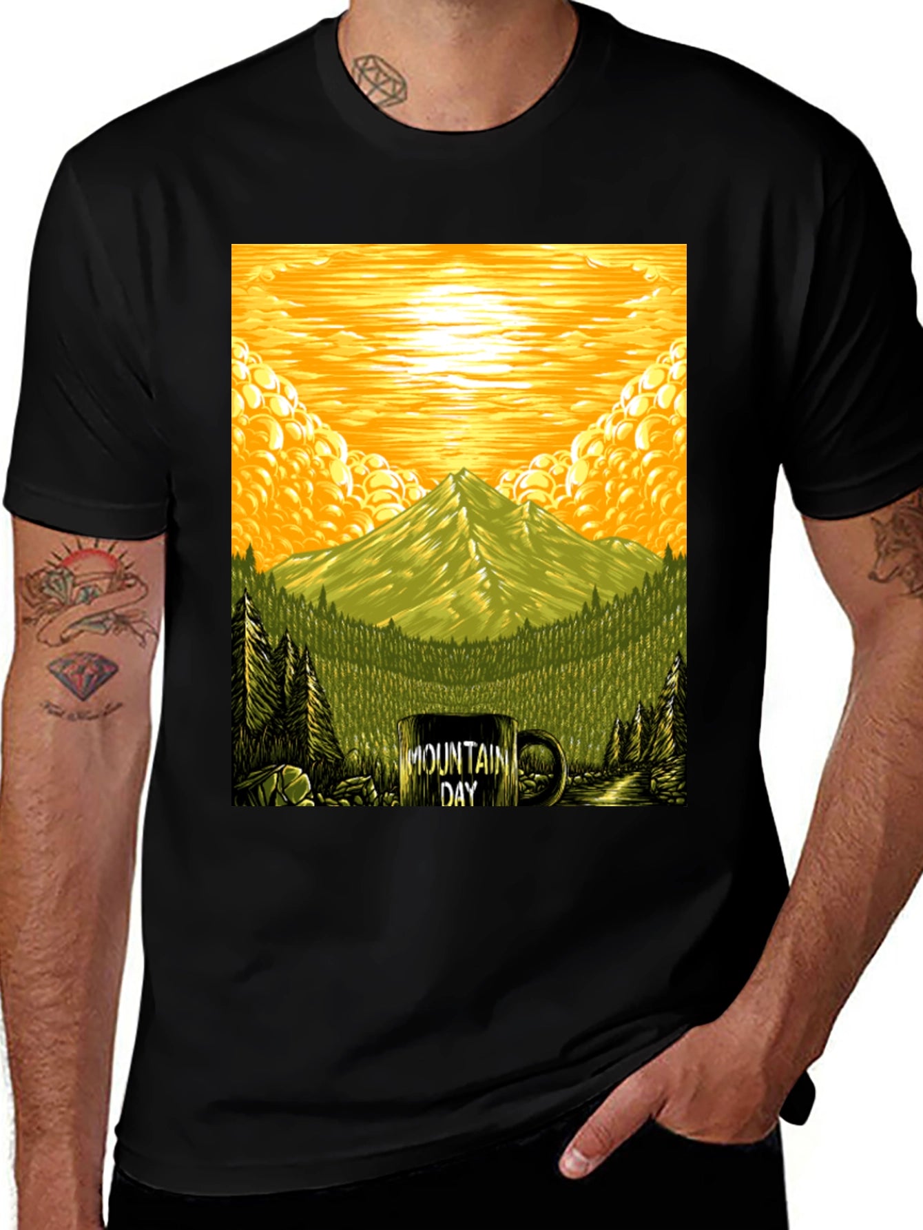Mountain Day Graphic Tee - Nature Lover T-Shirt
