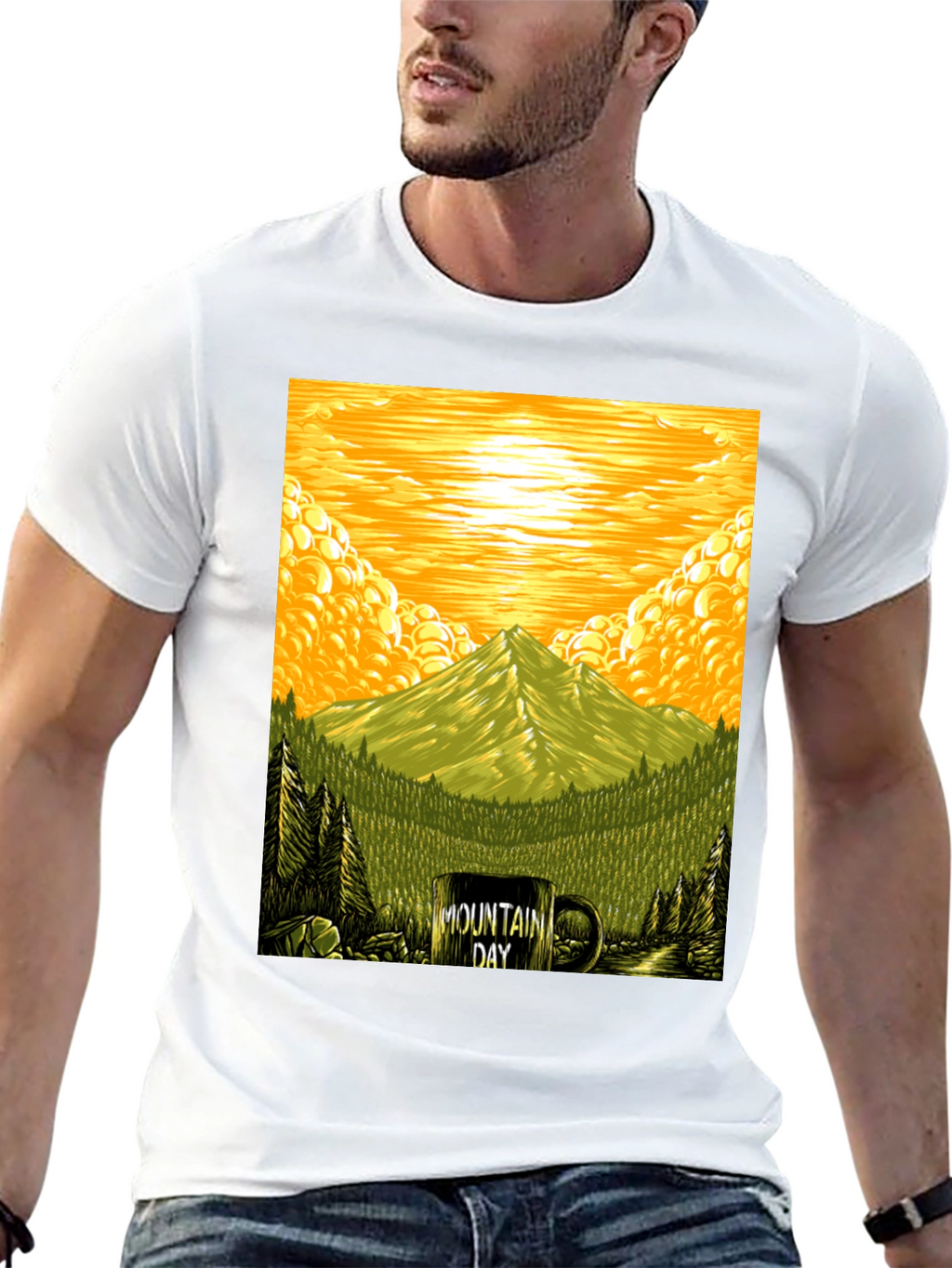 Mountain Day Graphic Tee - Nature Lover T-Shirt
