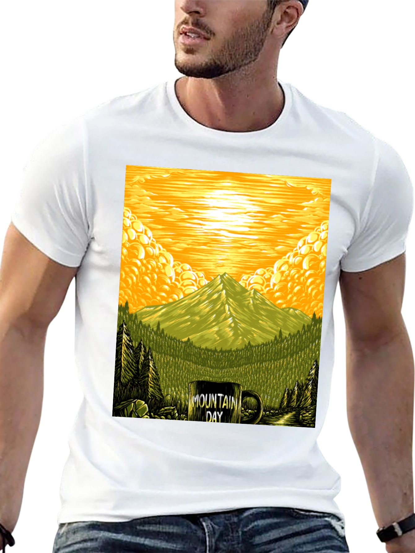 Mountain Day Graphic Tee - Nature Lover T-Shirt