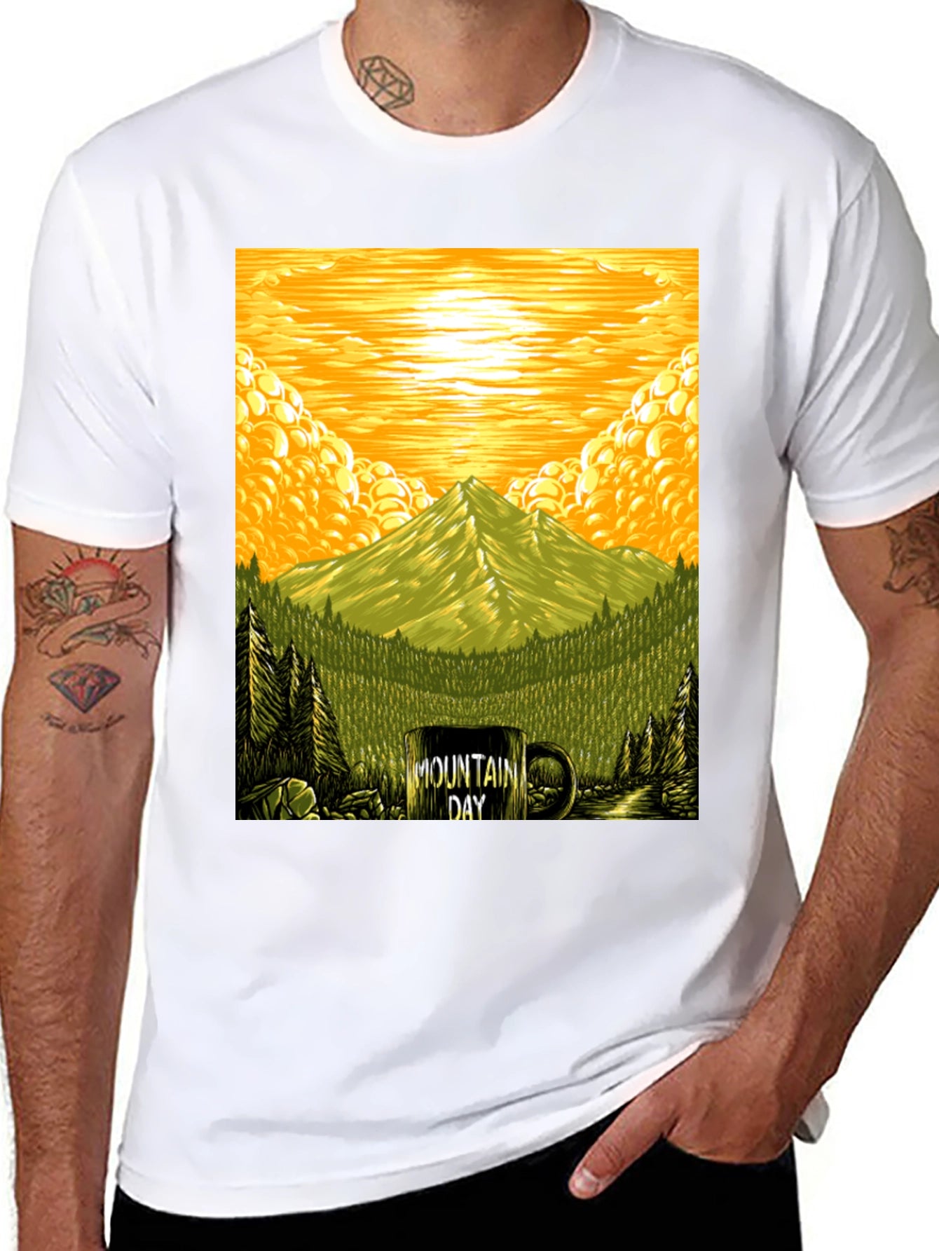Mountain Day Graphic Tee - Nature Lover T-Shirt