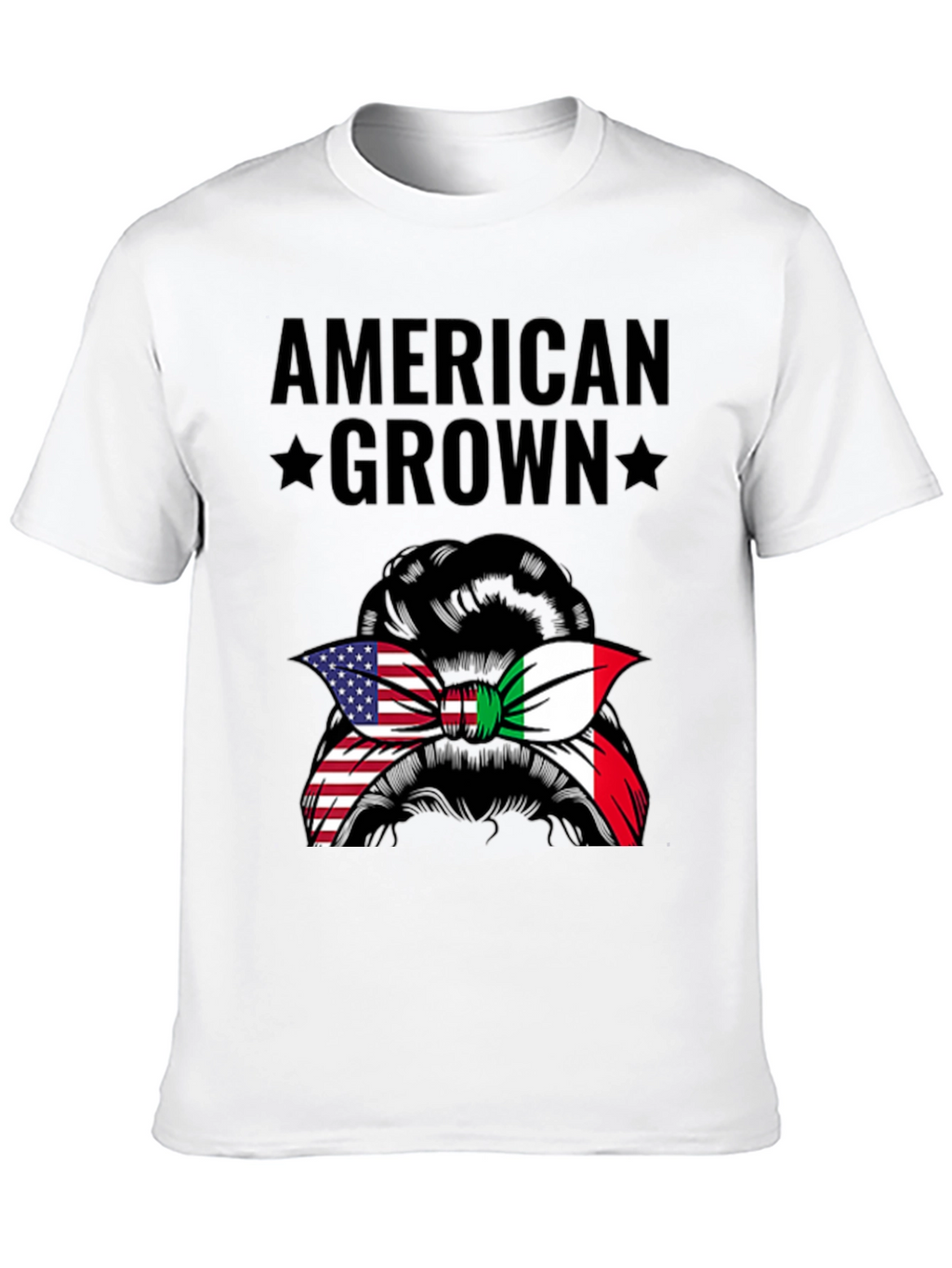 American Grown Italian Messy Bun T-Shirt