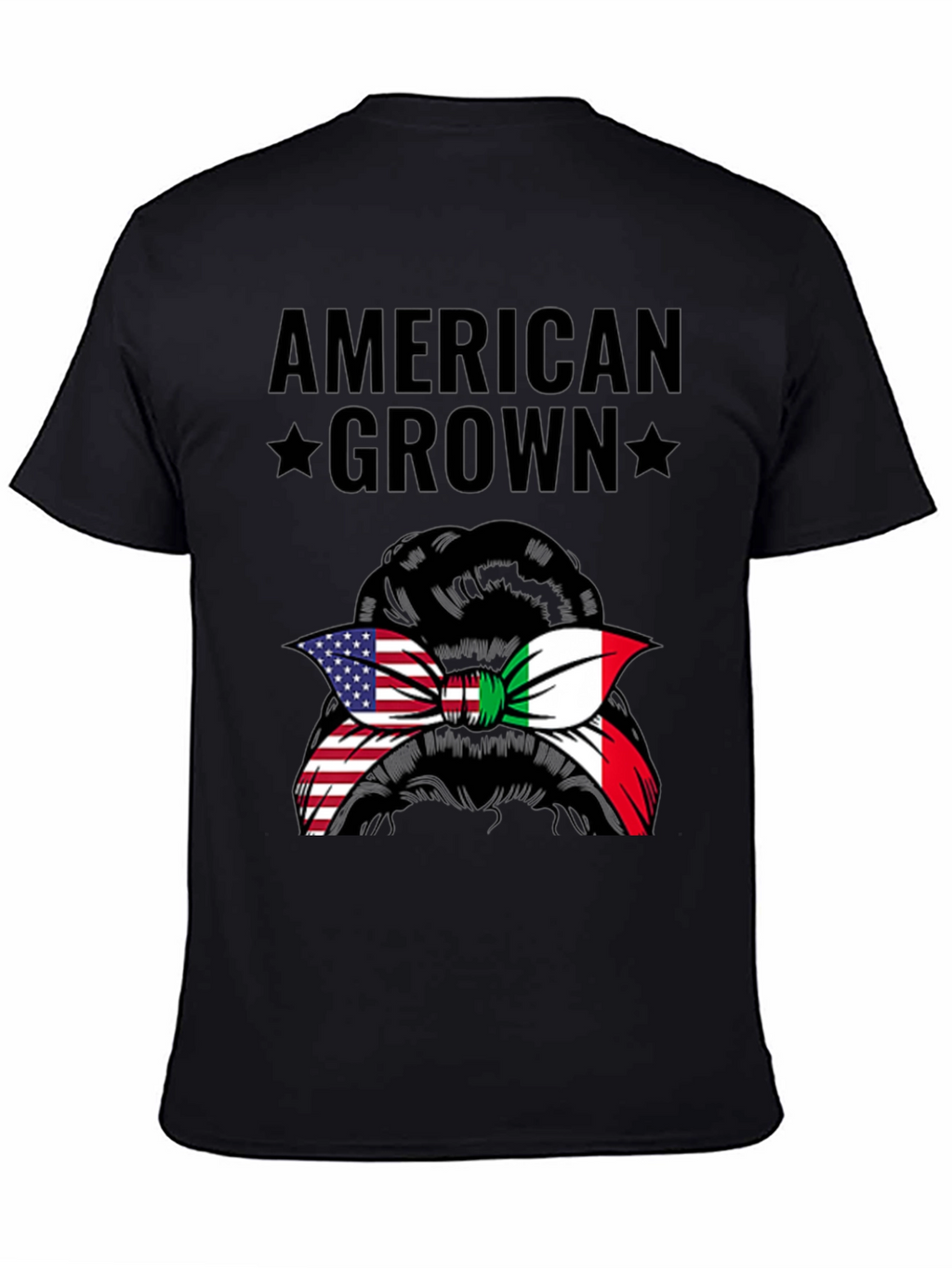 American Grown Italian Messy Bun T-Shirt