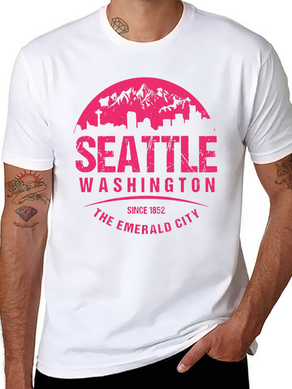 Seattle Washington Emerald City Graphic T-Shirt