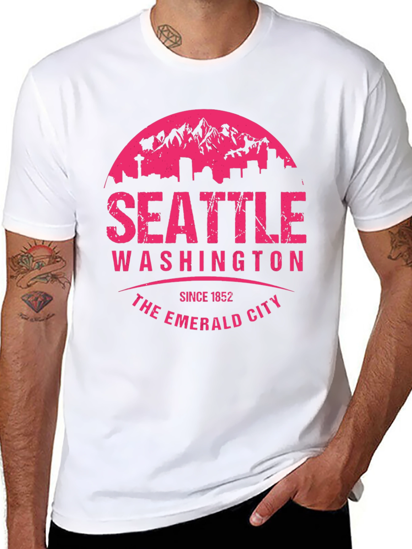 Seattle Washington Emerald City Graphic T-Shirt
