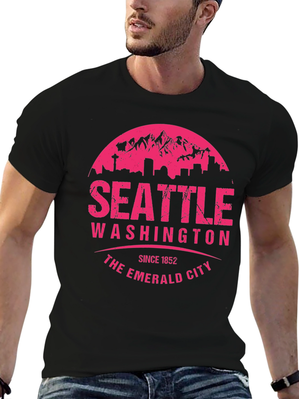 Seattle Washington Emerald City Graphic T-Shirt