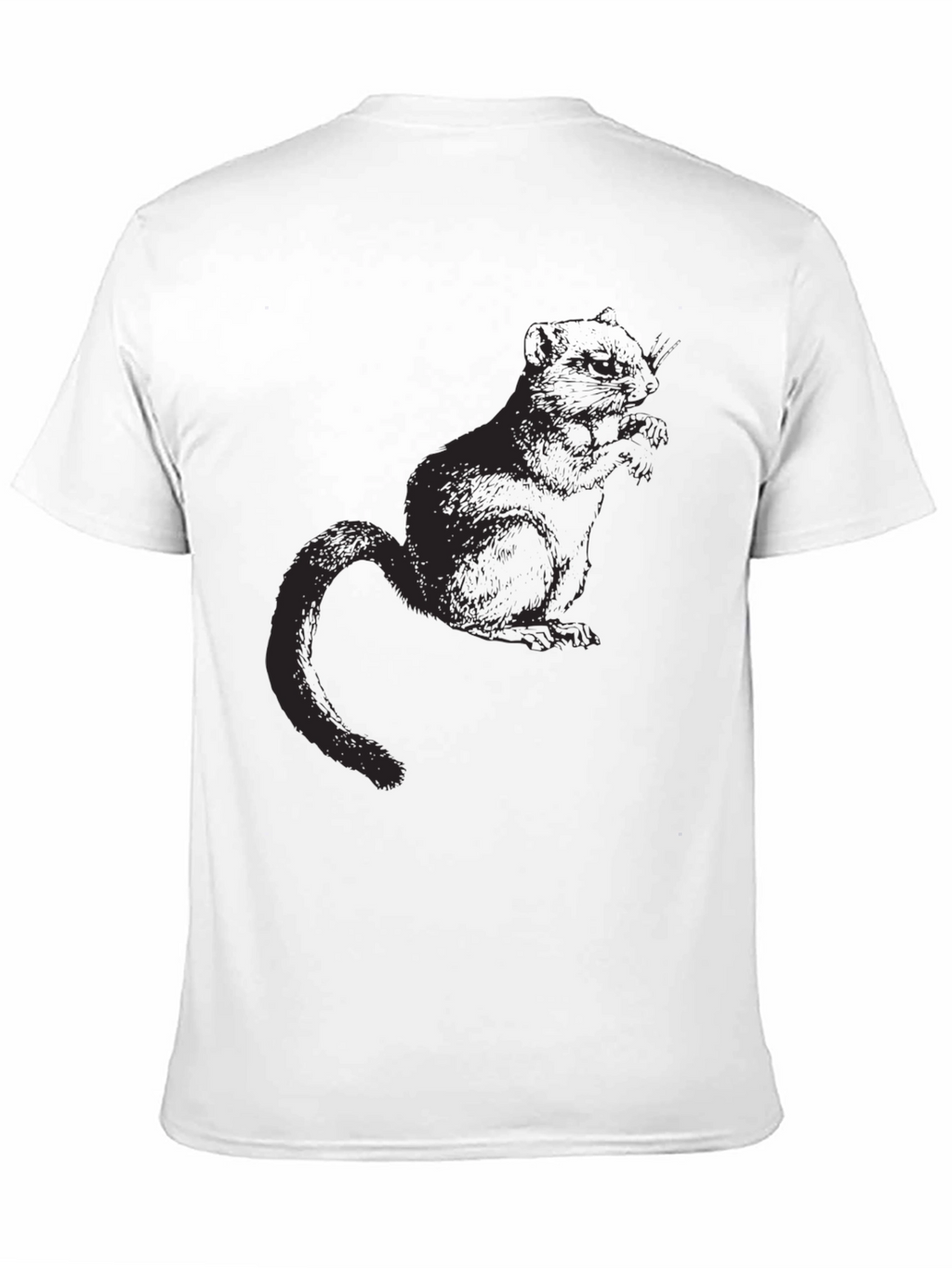 Mens Black Squirrel Graphic T-Shirt