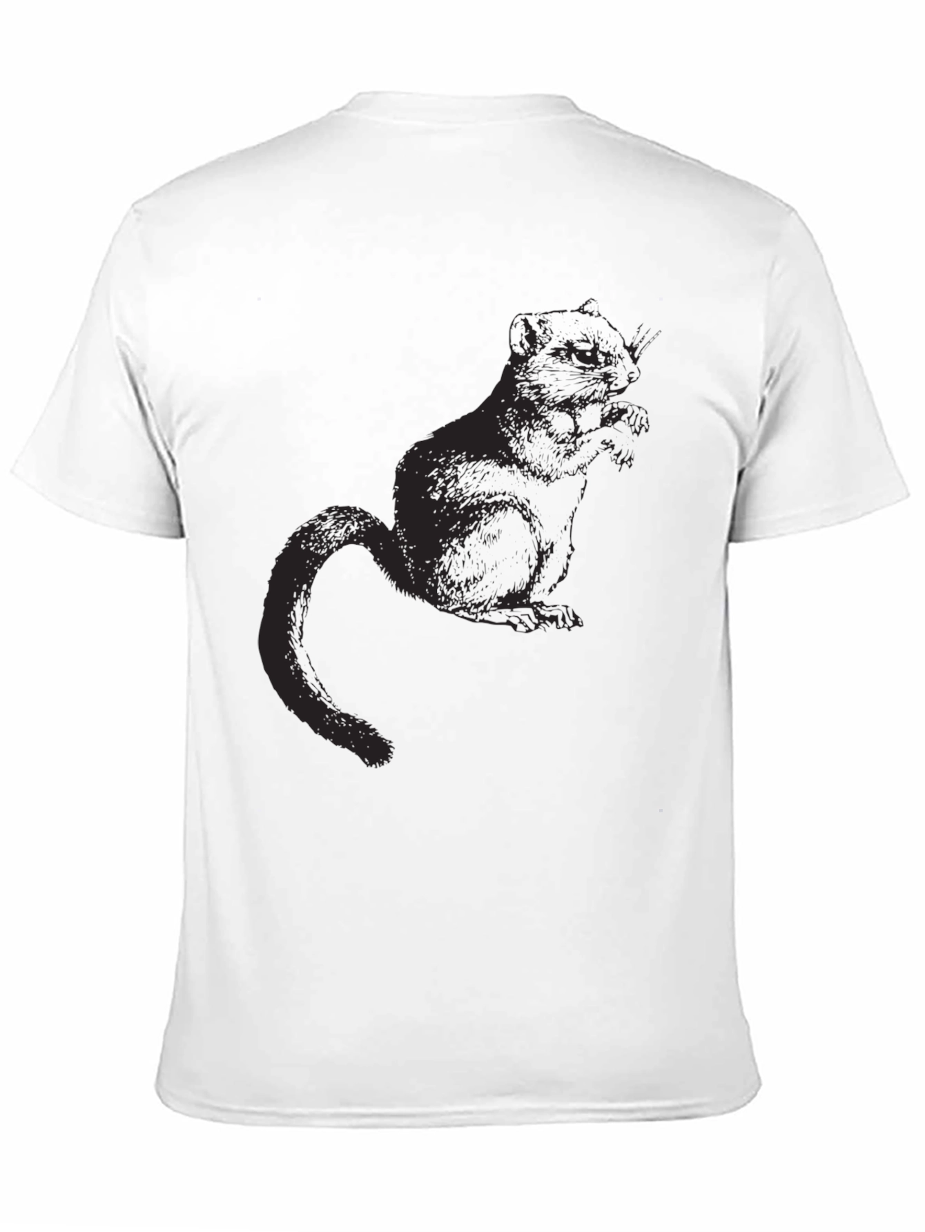Mens Black Squirrel Graphic T-Shirt