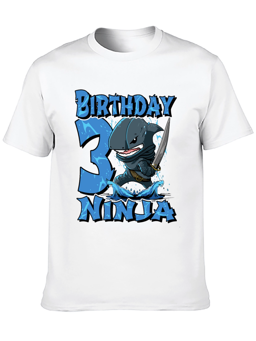 Birthday 3 Ninja Shark T-Shirt
