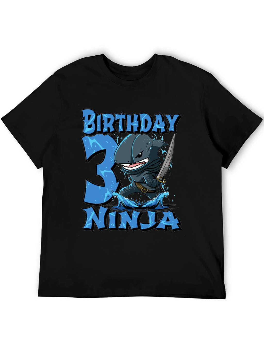 Birthday 3 Ninja Shark T-Shirt