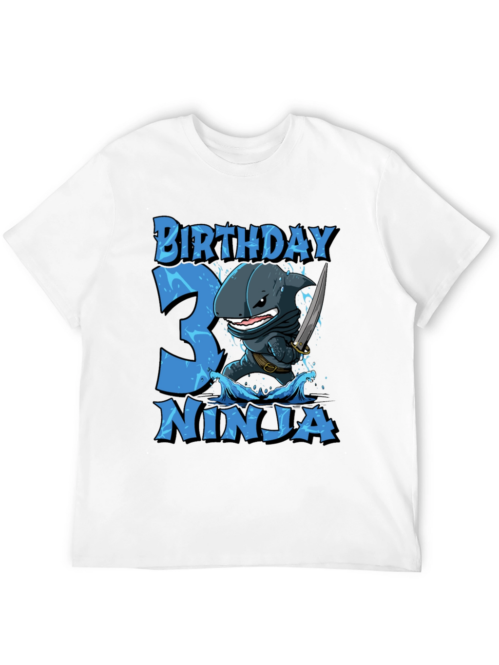 Birthday 3 Ninja Shark T-Shirt