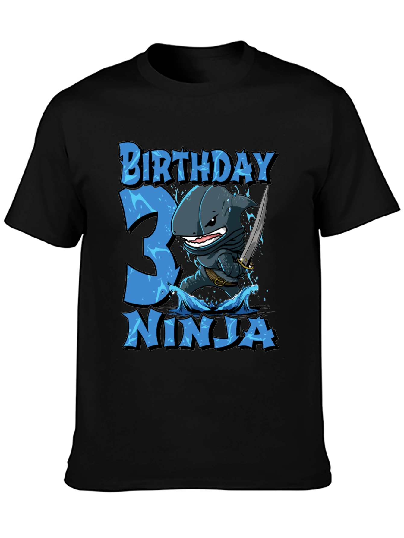 Birthday 3 Ninja Shark T-Shirt