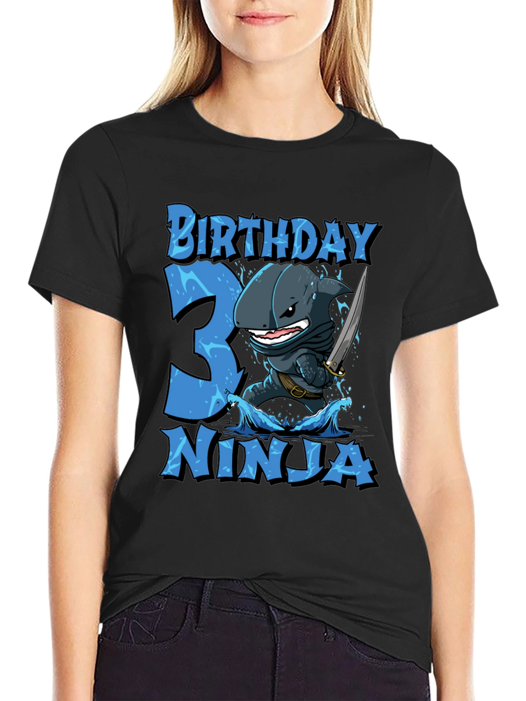 Birthday 3 Ninja Shark T-Shirt