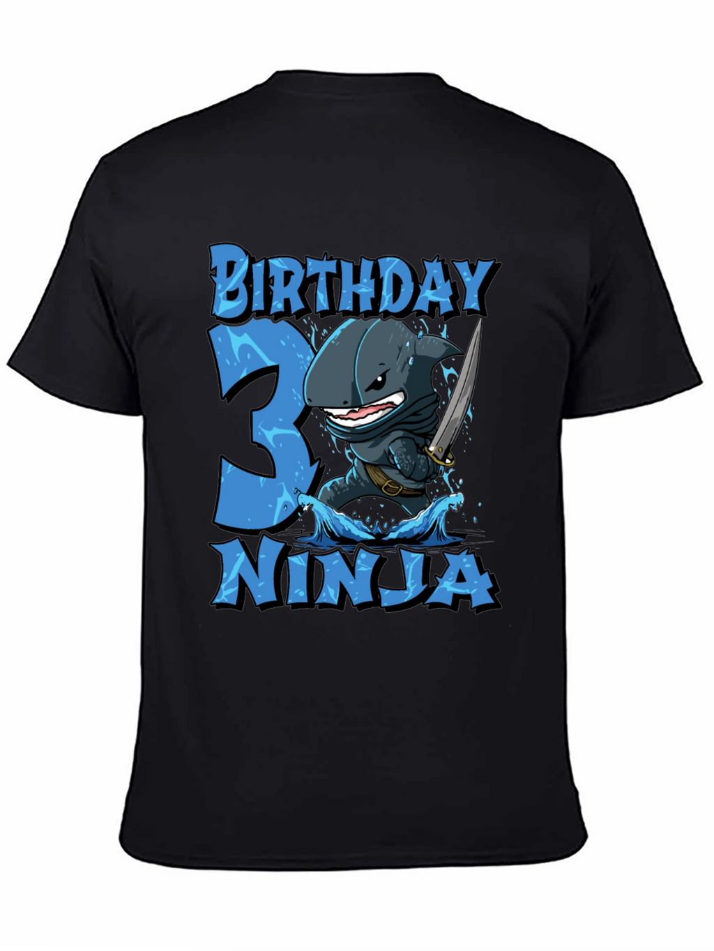 Birthday 3 Ninja Shark T-Shirt