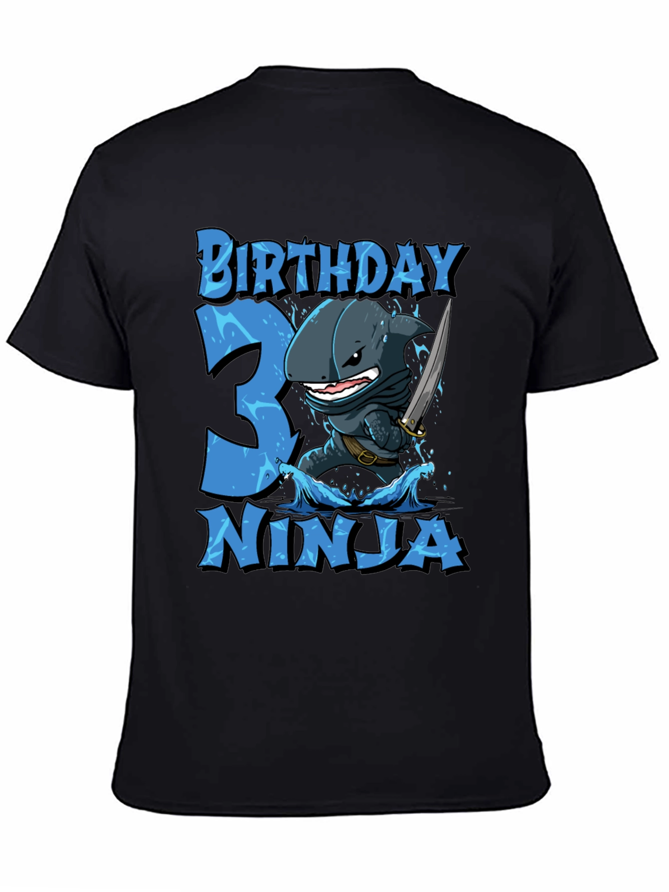 Birthday 3 Ninja Shark T-Shirt