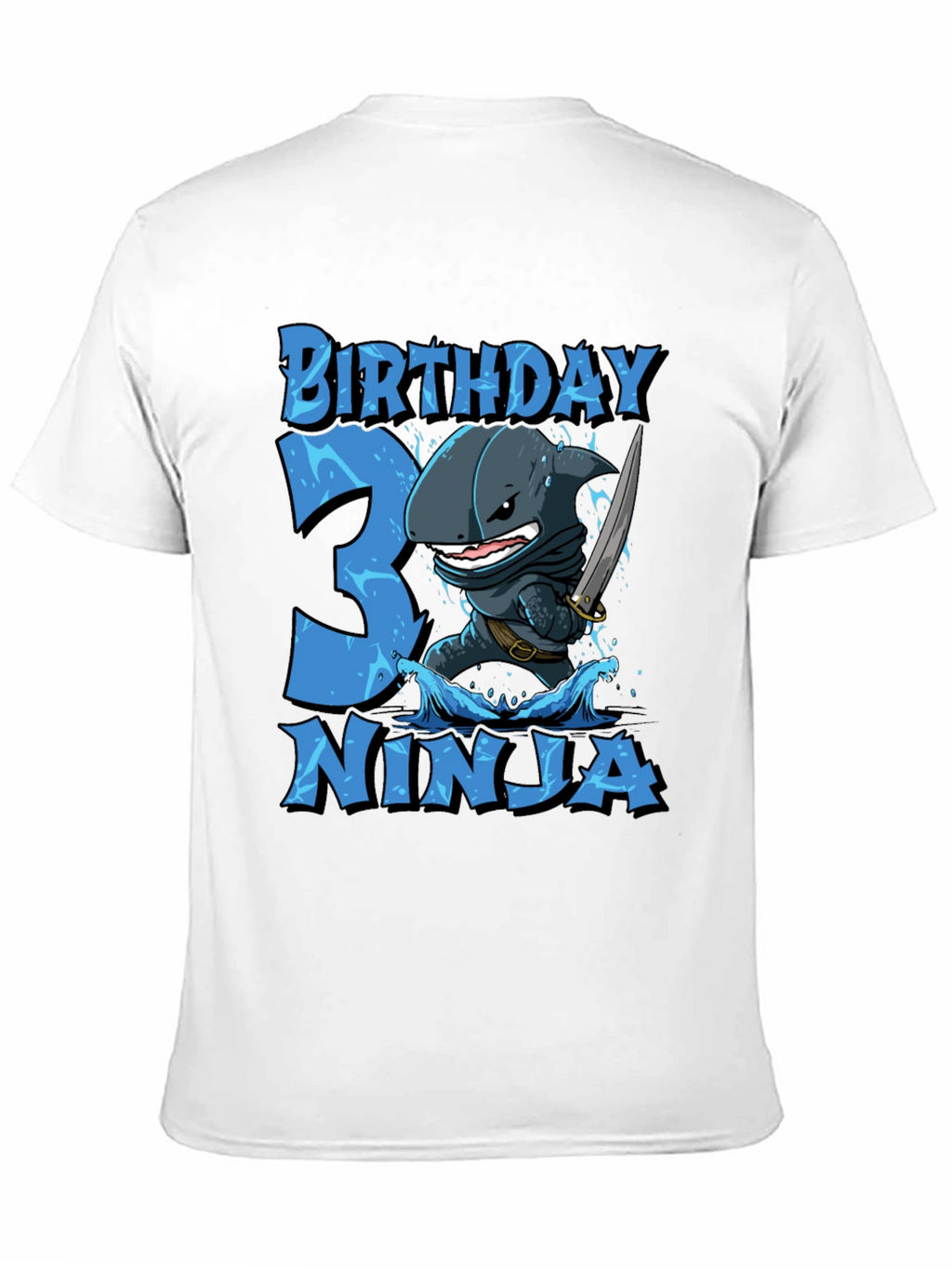 Birthday 3 Ninja Shark T-Shirt