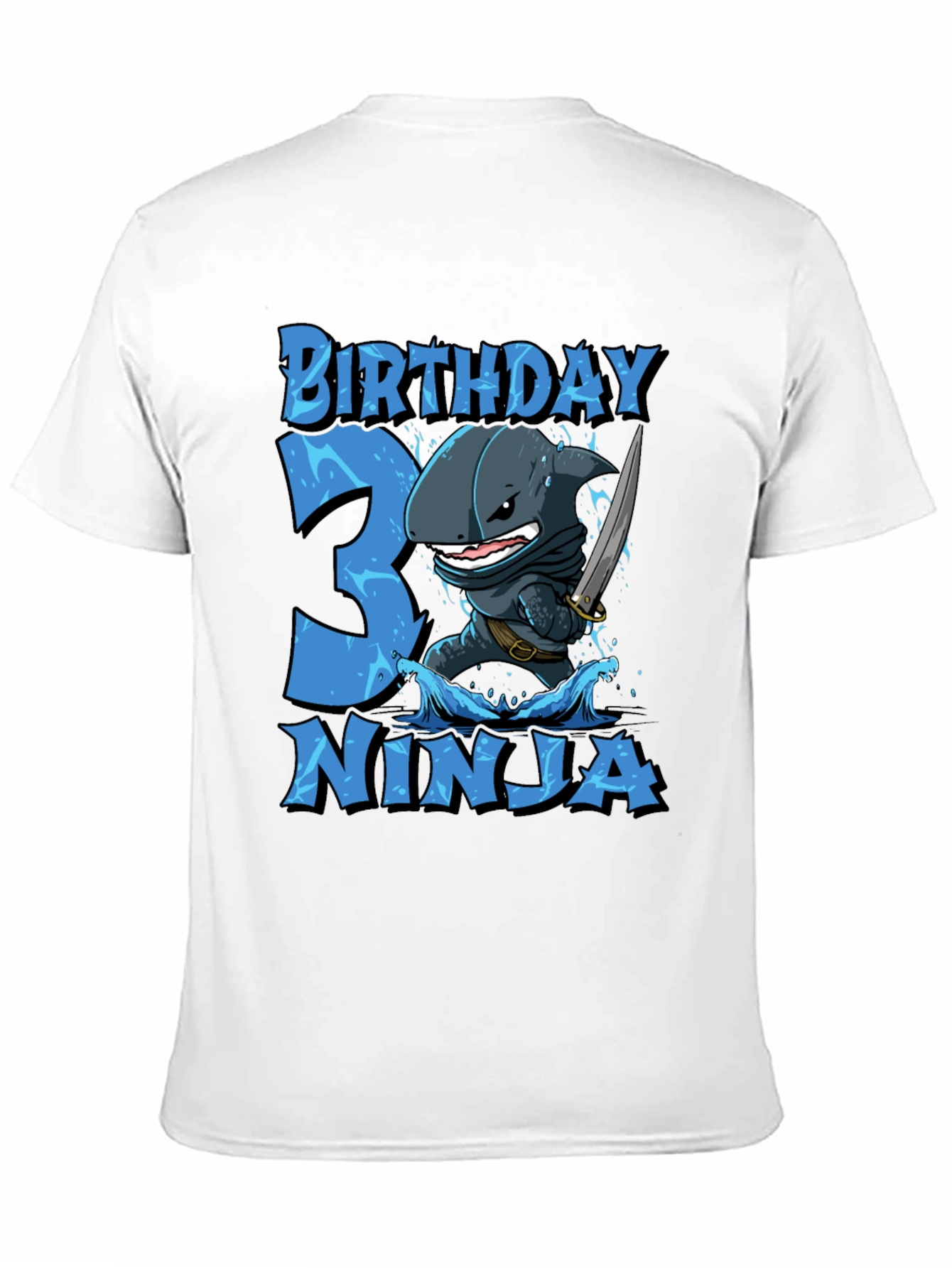 Birthday 3 Ninja Shark T-Shirt