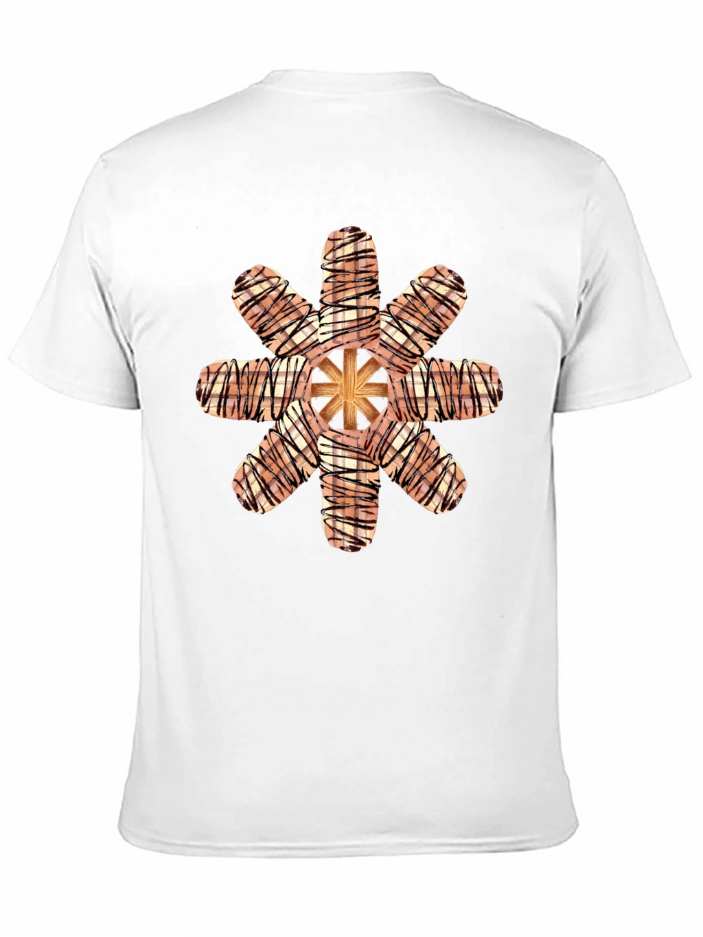 Graphic Tee with Abstract Sausage Design