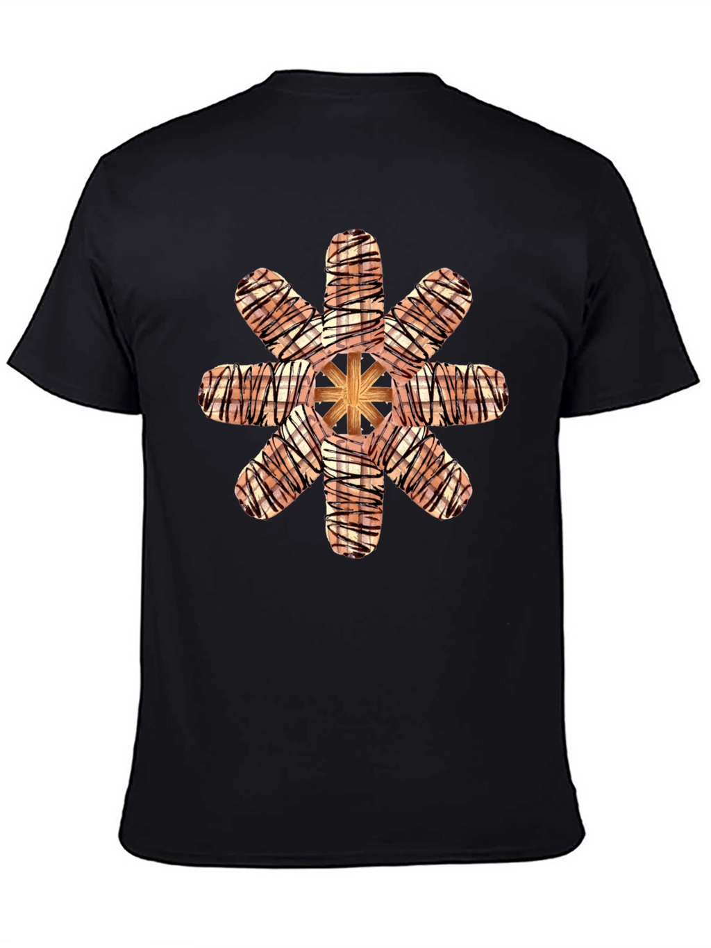 Graphic Tee with Abstract Sausage Design
