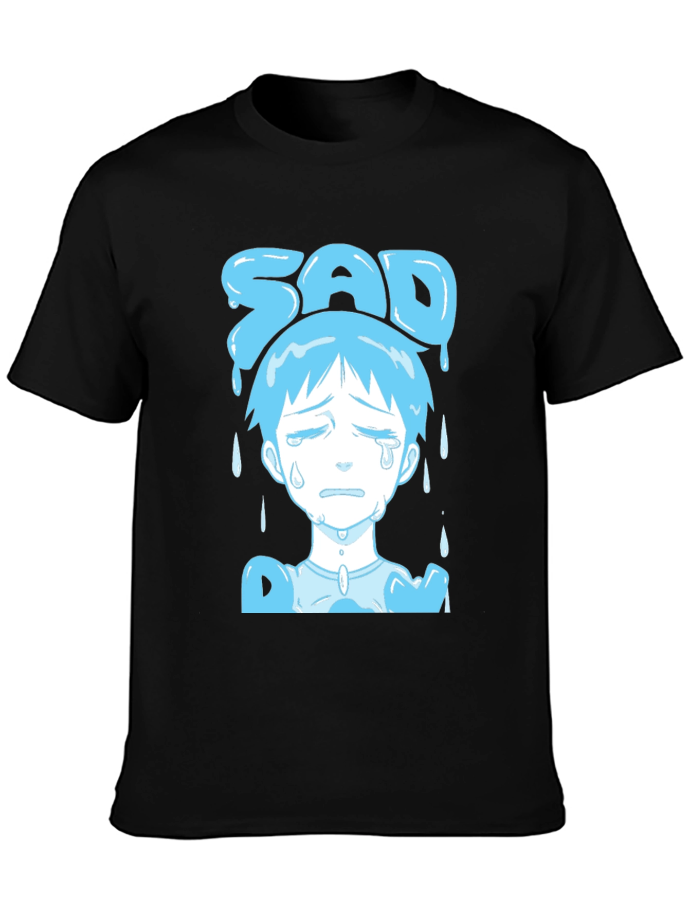 Sad Boy Blue Anime T-Shirt