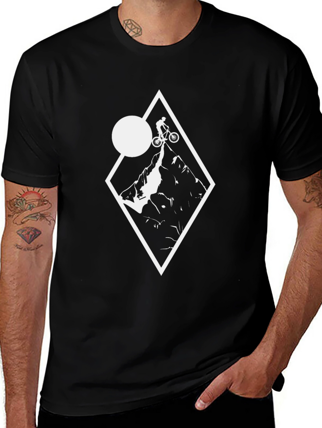 Mountain Biker Graphic Tee - Black