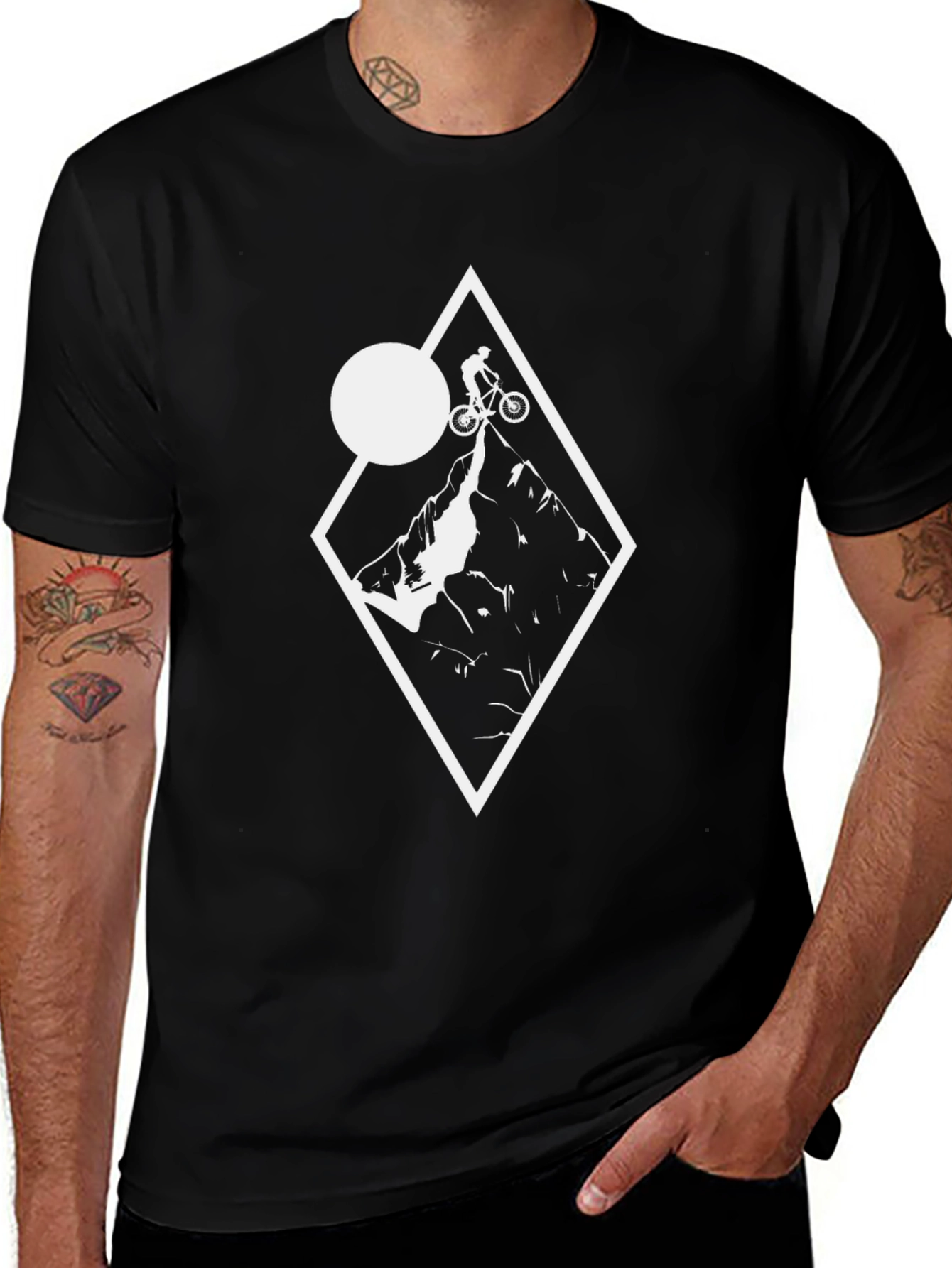 Mountain Biker Graphic Tee - Black