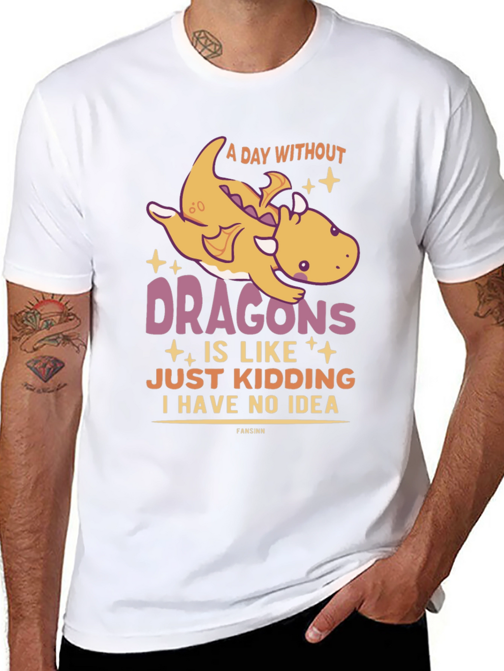 Funny Dragon Graphic T-Shirt - A Day Without Dragons