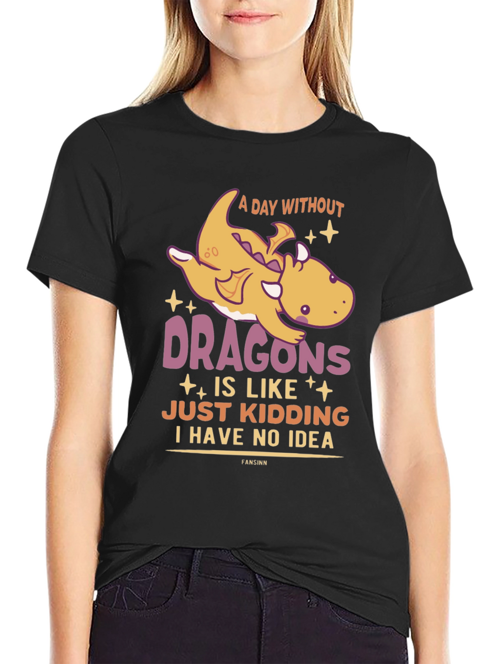 Funny Dragon Graphic T-Shirt - A Day Without Dragons