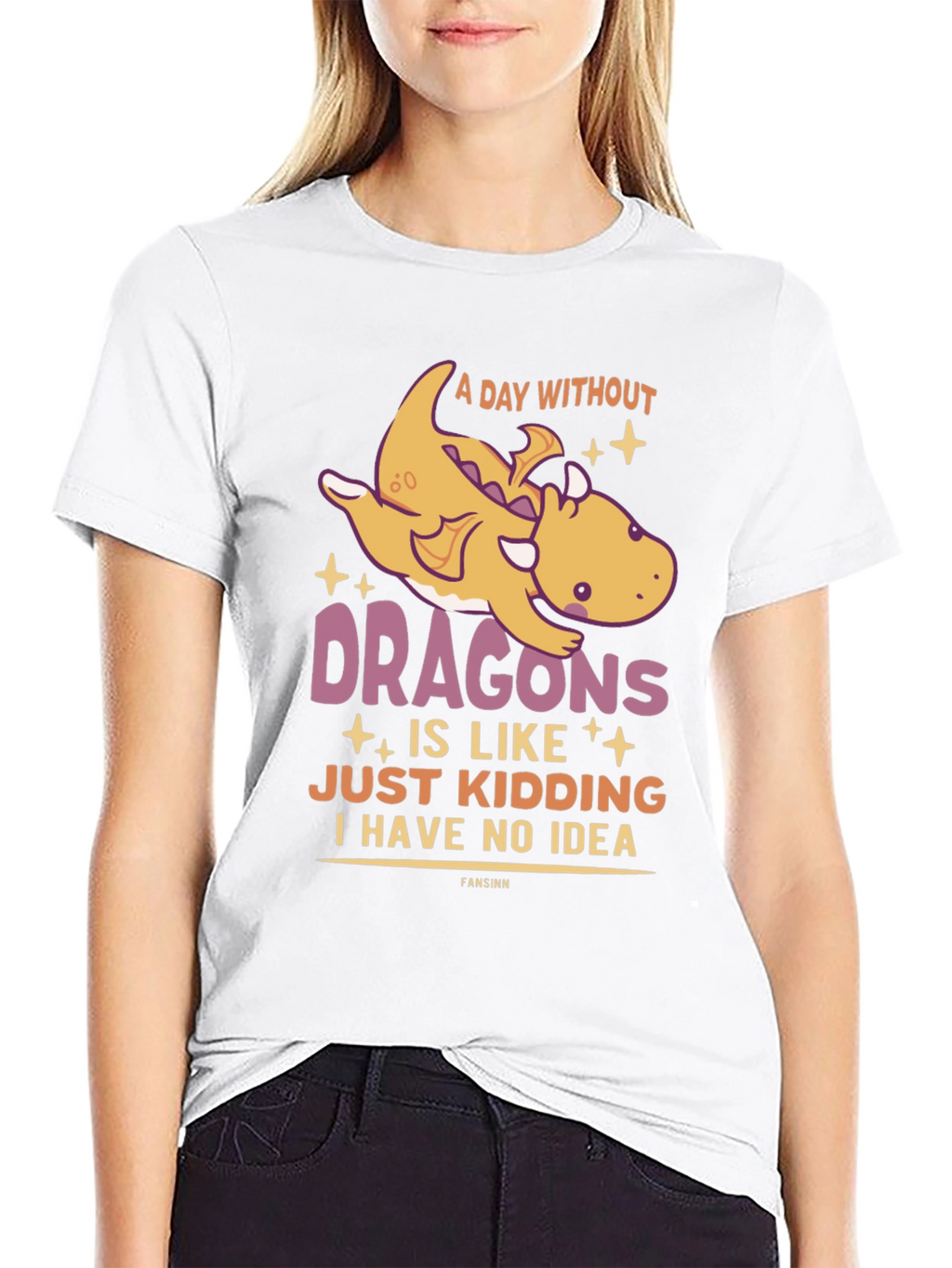 Funny Dragon Graphic T-Shirt - A Day Without Dragons