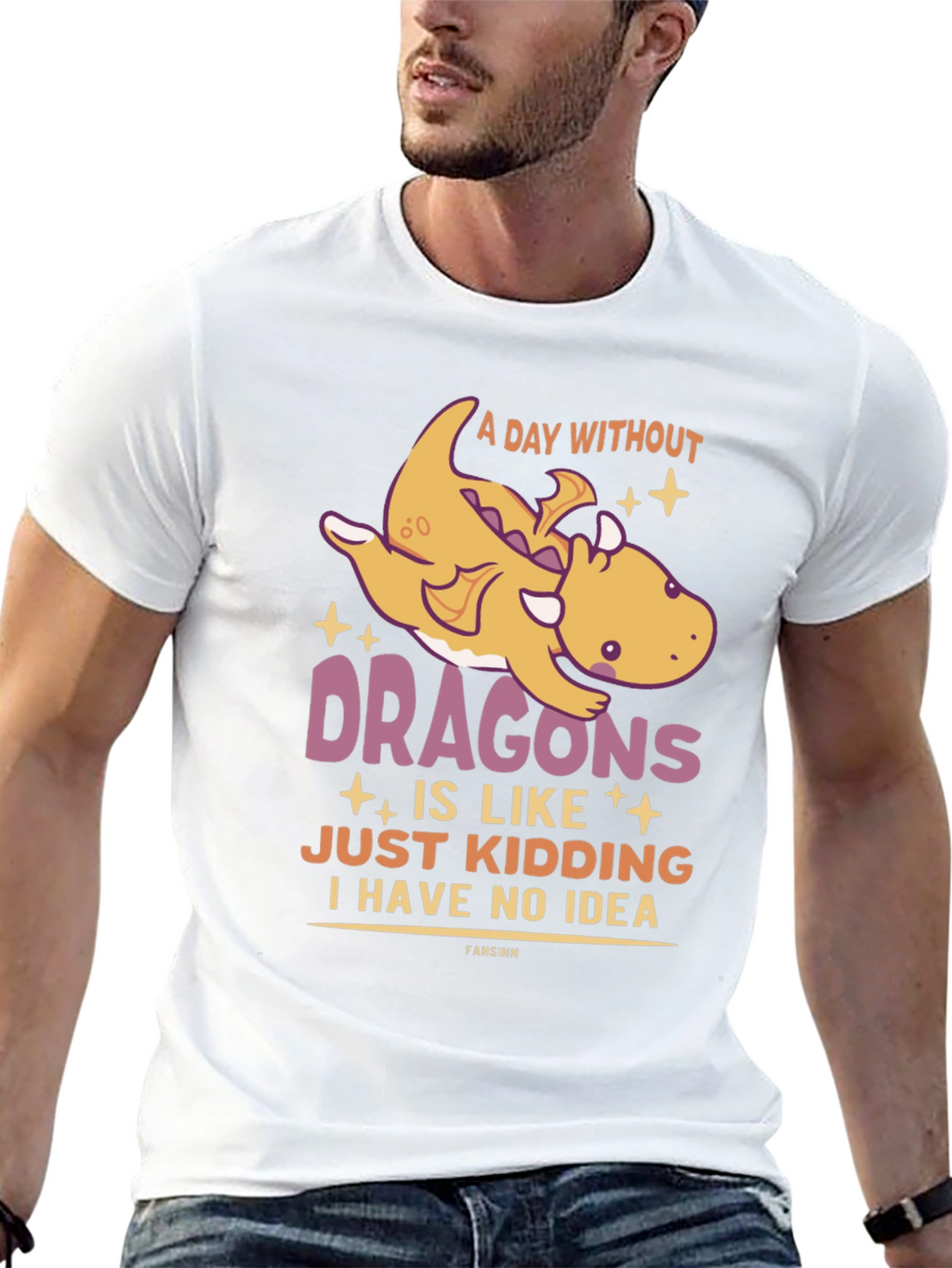 Funny Dragon Graphic T-Shirt - A Day Without Dragons