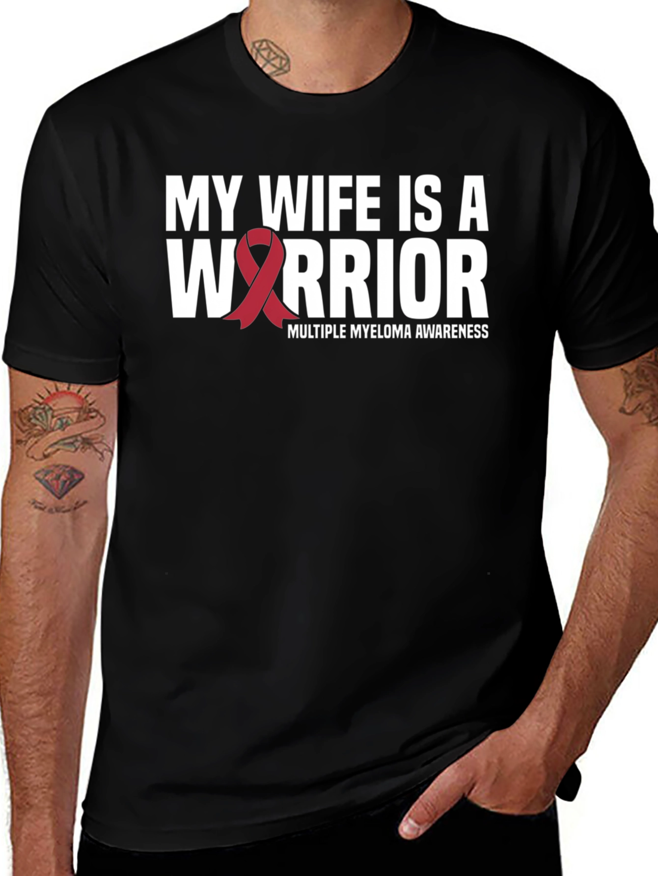 My Wife Is A Warrior Multiple Myeloma Awareness T-Shirt