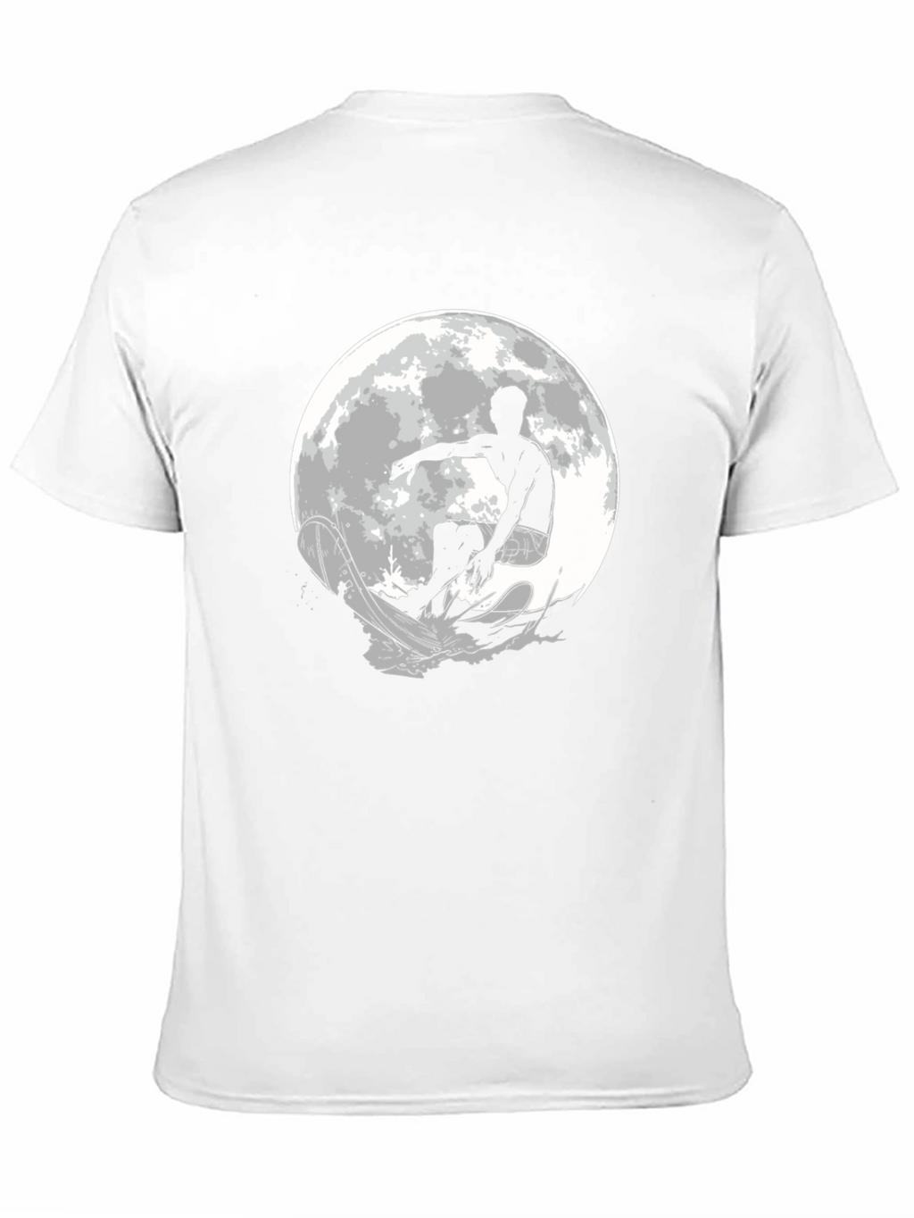 Surfer Moon Graphic T-Shirt - Cool Black Tee