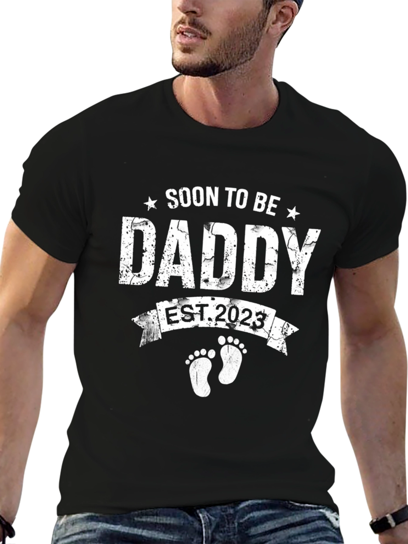 Soon To Be Daddy EST. 2023 Black T-Shirt