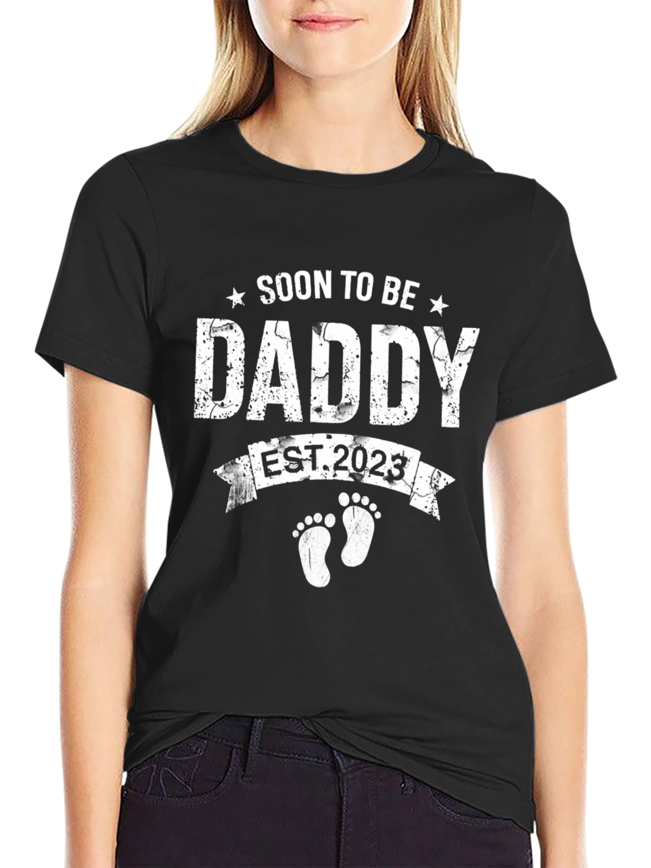 Soon To Be Daddy EST. 2023 Black T-Shirt