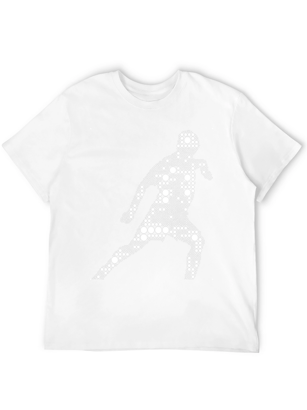 Black T-Shirt with Abstract Runner Graphic