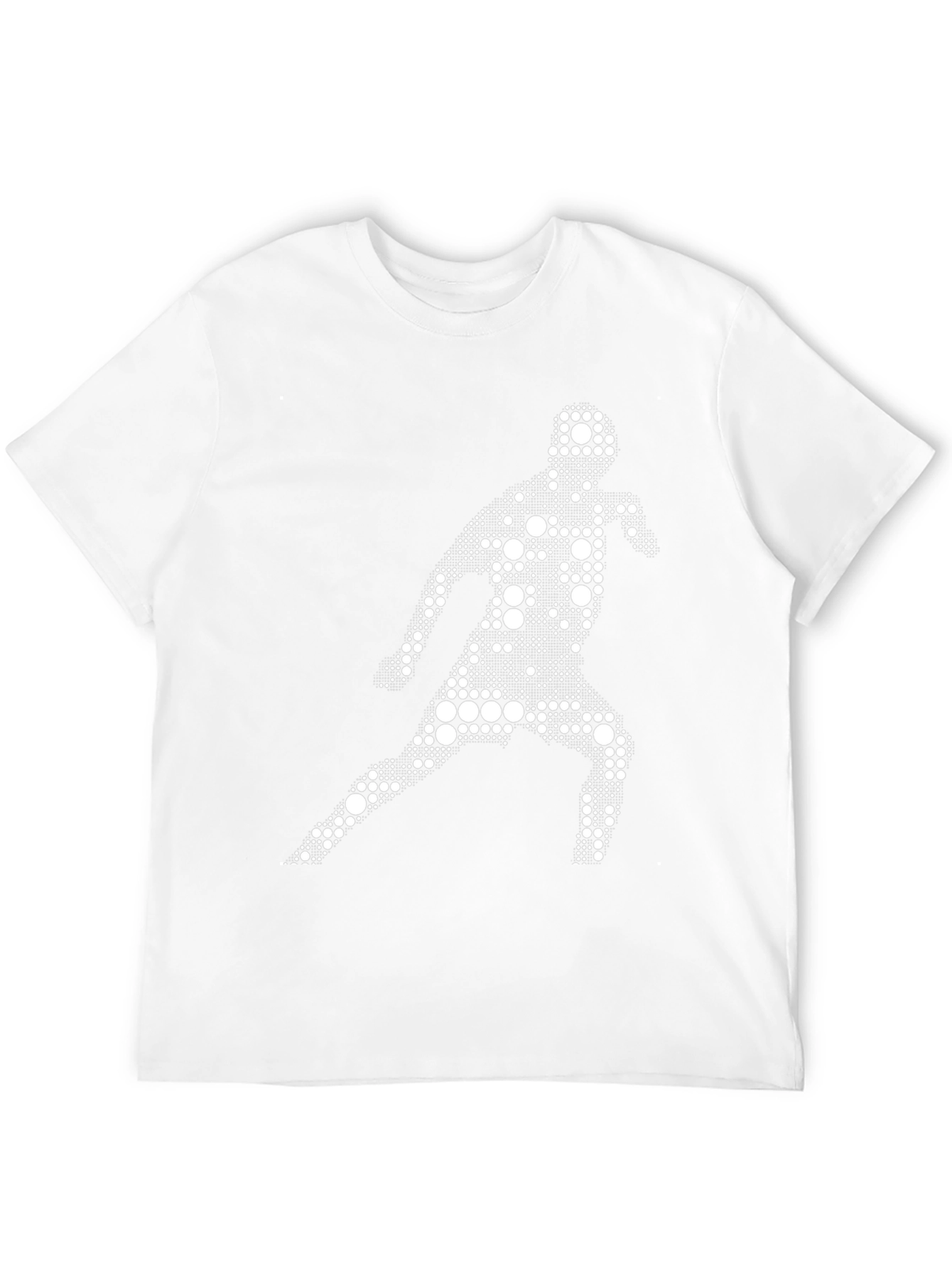 Black T-Shirt with Abstract Runner Graphic