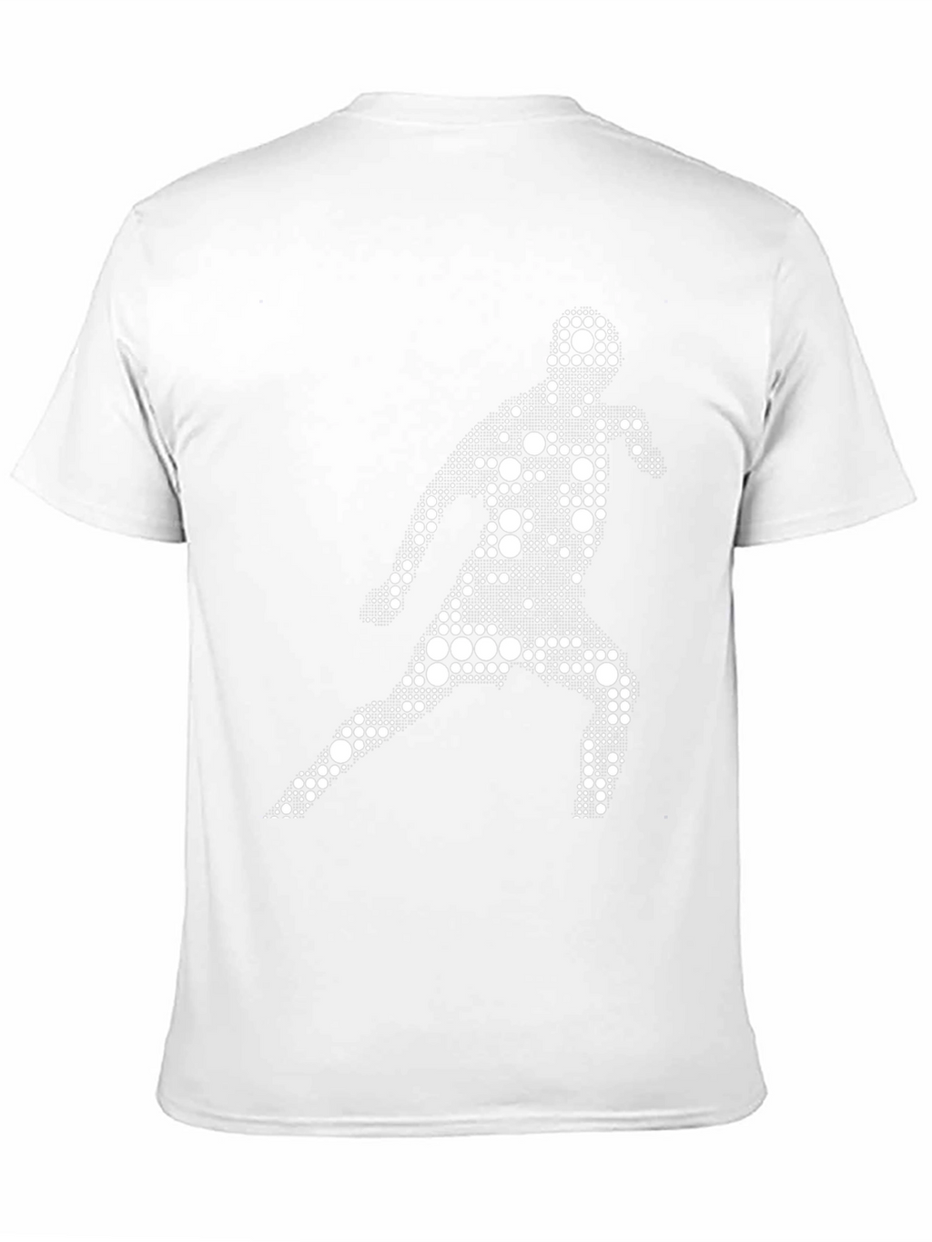 Black T-Shirt with Abstract Runner Graphic