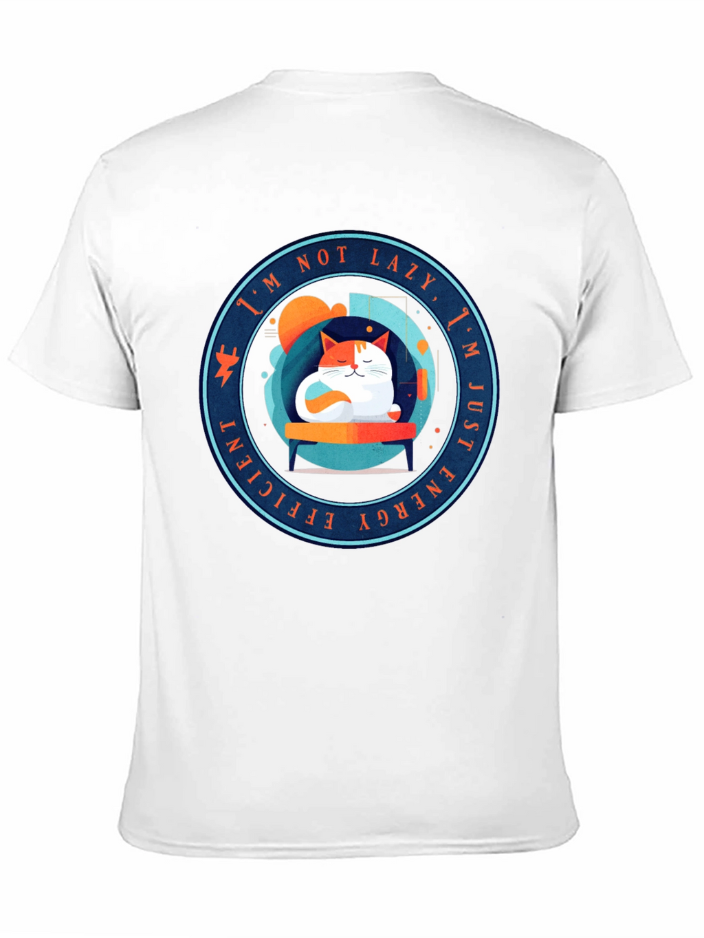 Energy Efficient Lazy Cat Graphic T-Shirt