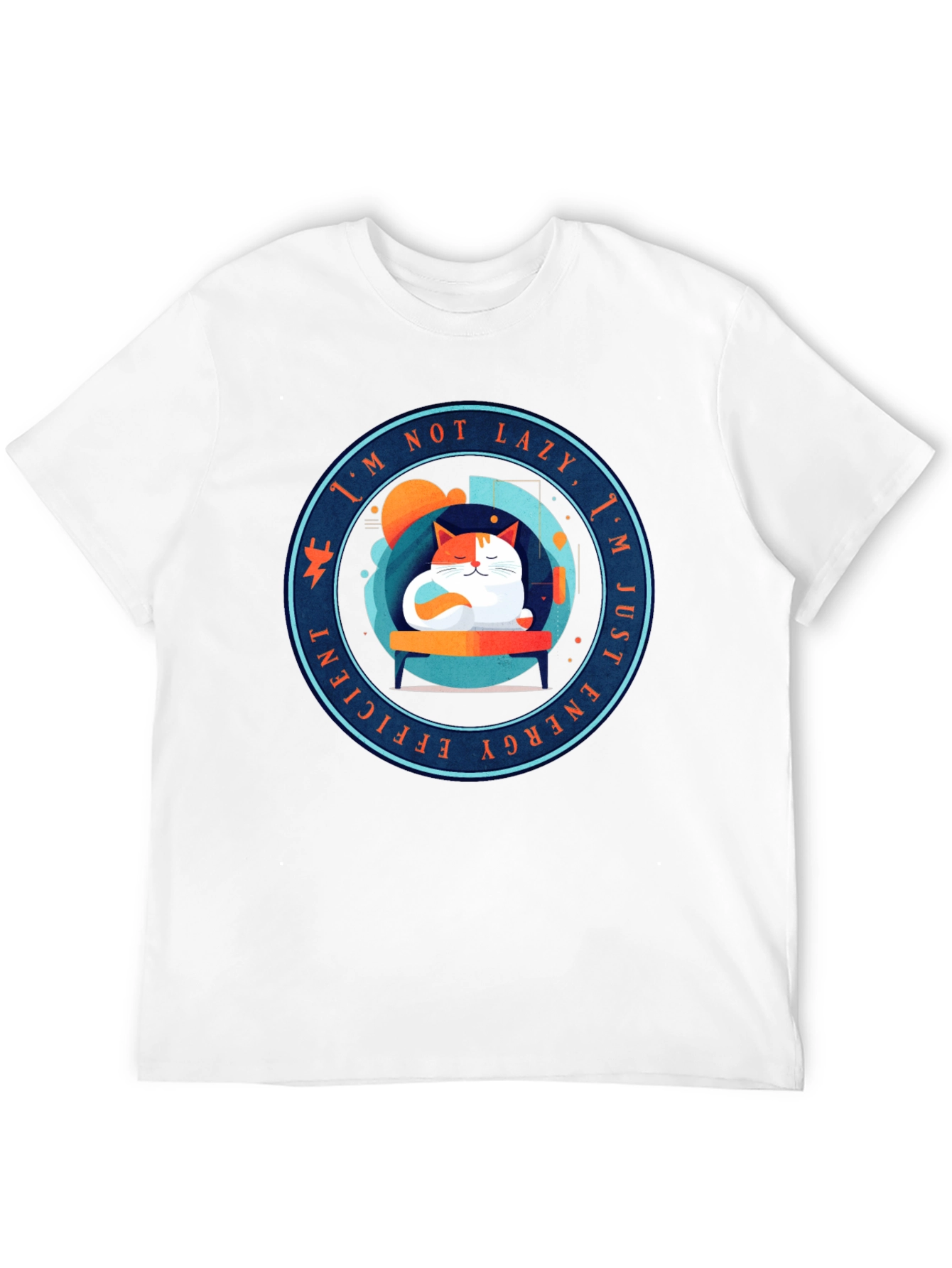 Energy Efficient Lazy Cat Graphic T-Shirt