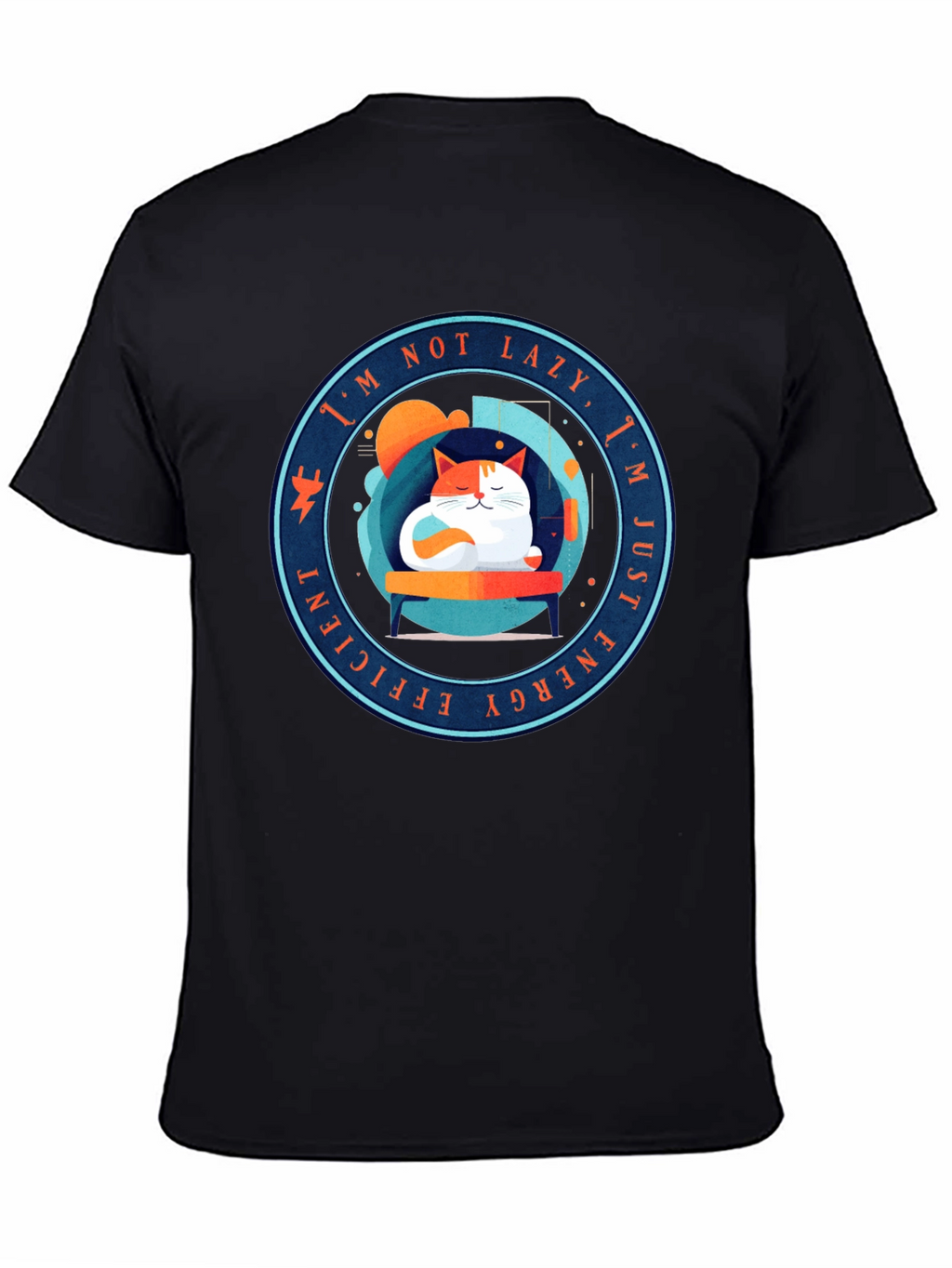 Energy Efficient Lazy Cat Graphic T-Shirt