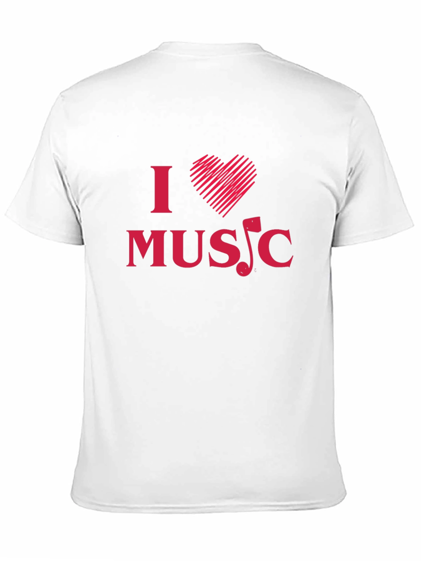 I Love Music Graphic Tee - Black Cotton T-Shirt