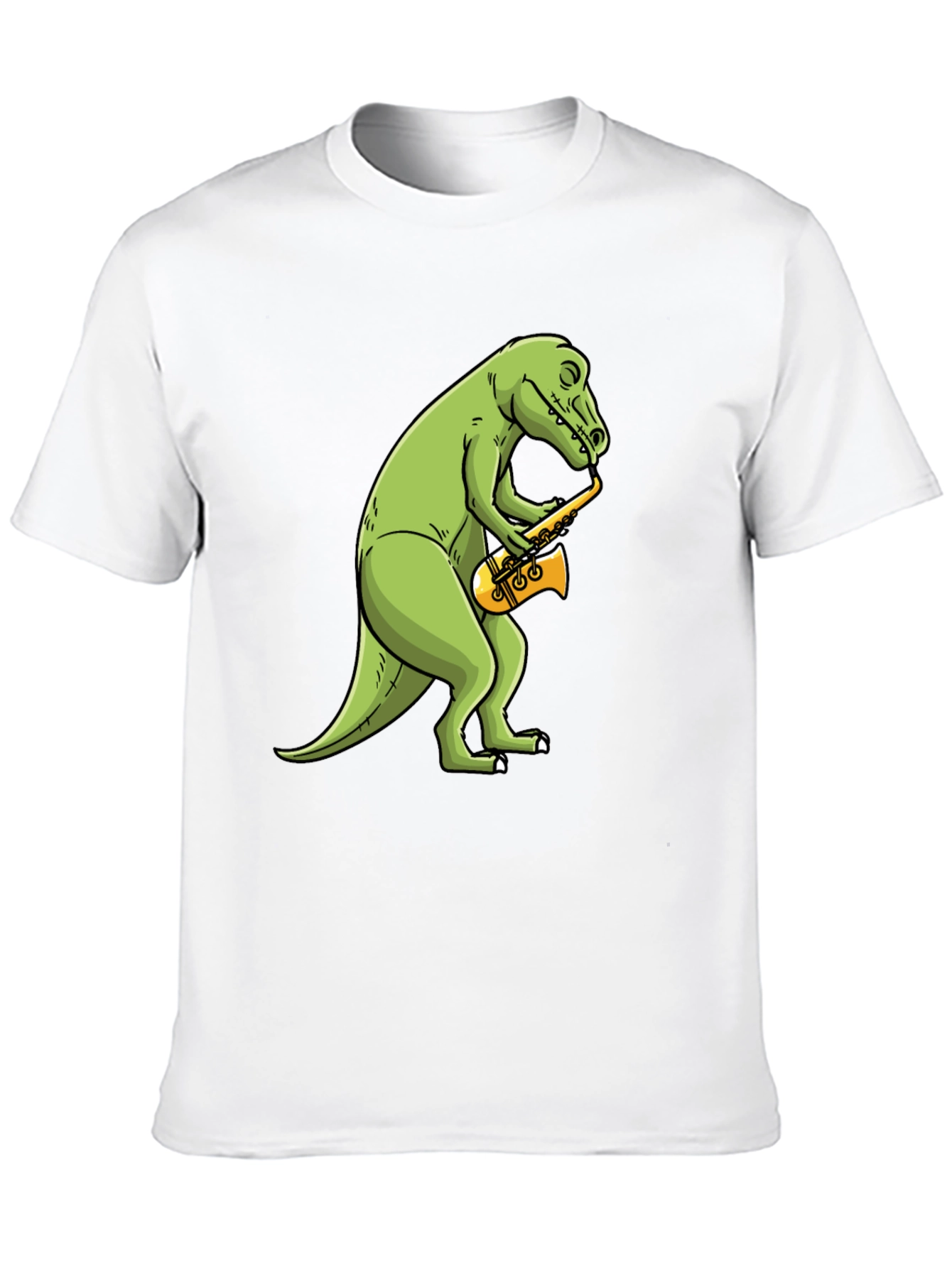 Dino Sax T-Shirt - Black Cotton Tee